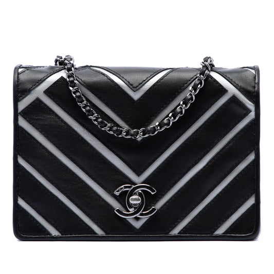 Chanel Small Chevron Lambskin Couture Flap
