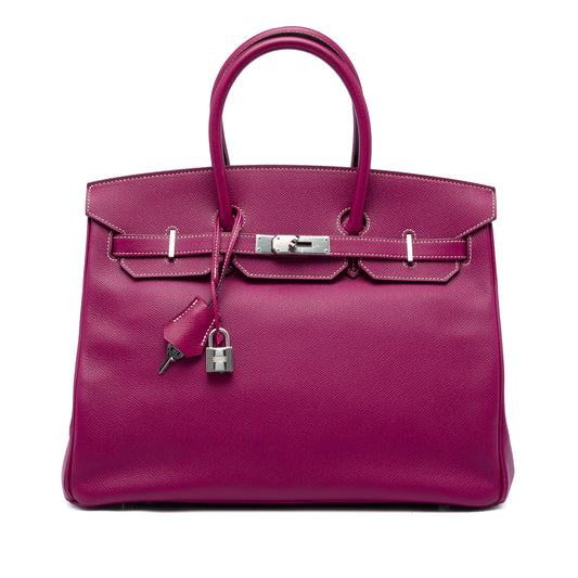 Hermès Epsom Candy Verso Birkin Retourne 35 — Pink