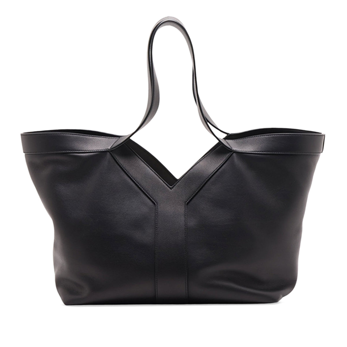 Saint Laurent Leather Y Tote — Black