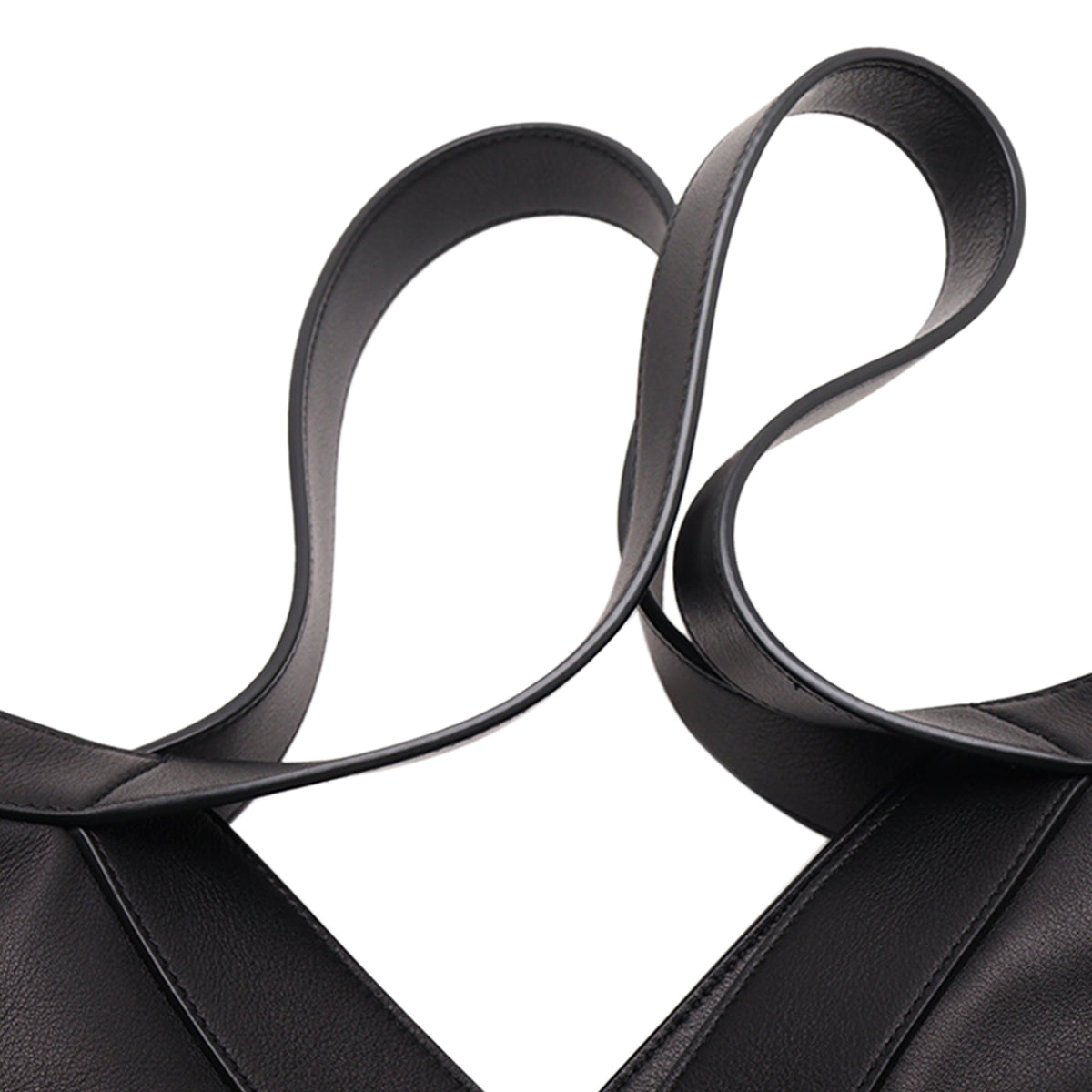 Saint Laurent Leather Y Tote — Black