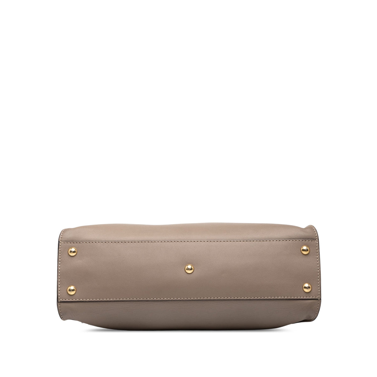 Fendi Medium Leather Peekaboo Iconic Satchel — Brown