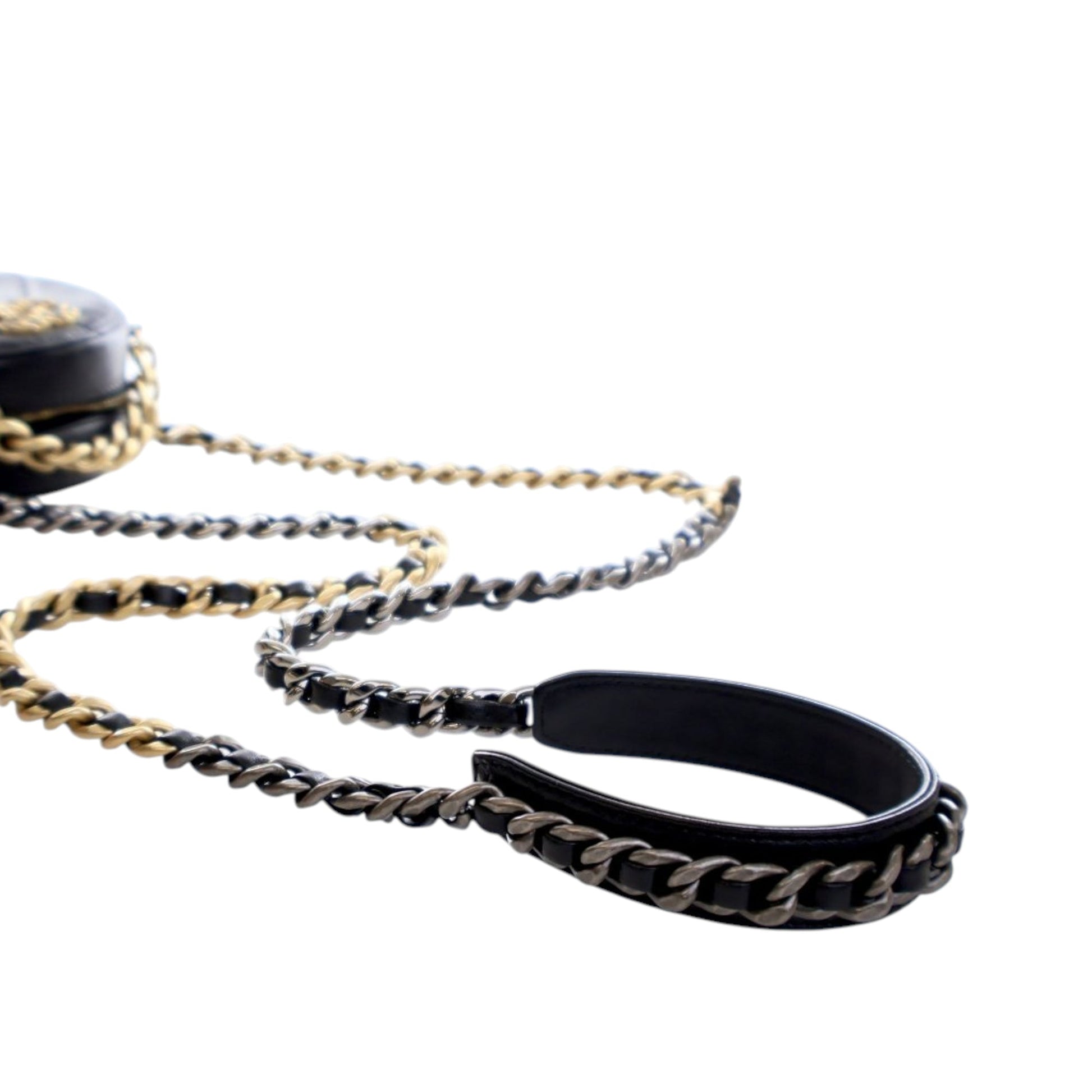 Chanel Lambskin 19 Round Clutch with Chain