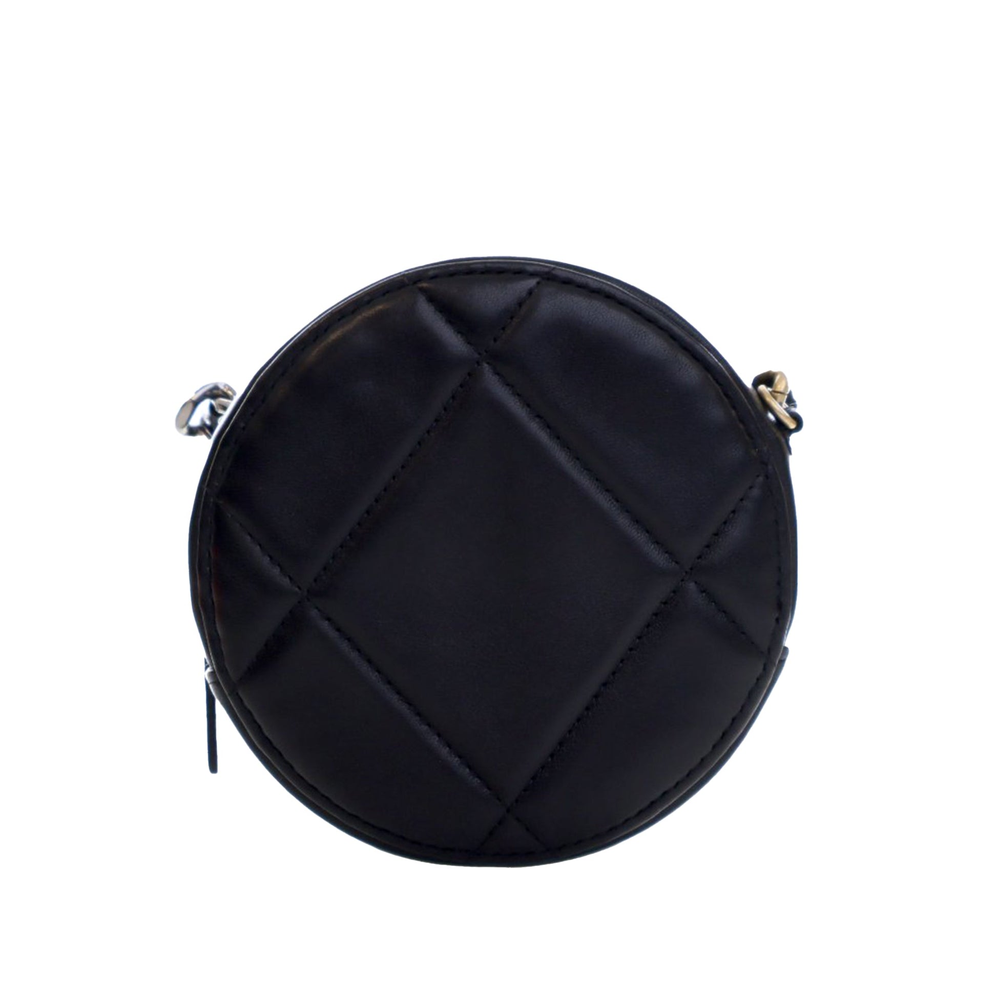 Chanel Lambskin 19 Round Clutch with Chain