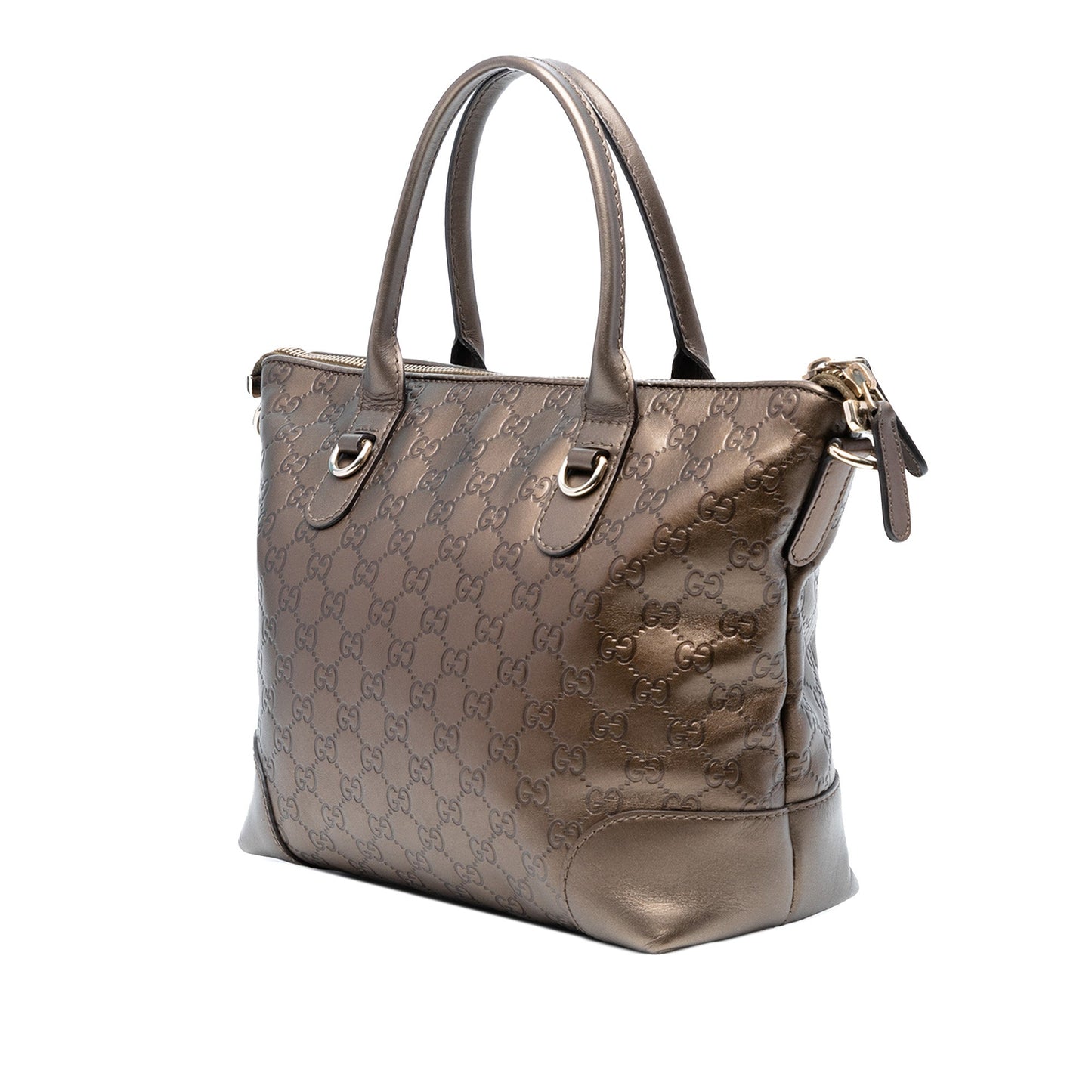 Gucci Metallic Guccissima Heart Bit Tote