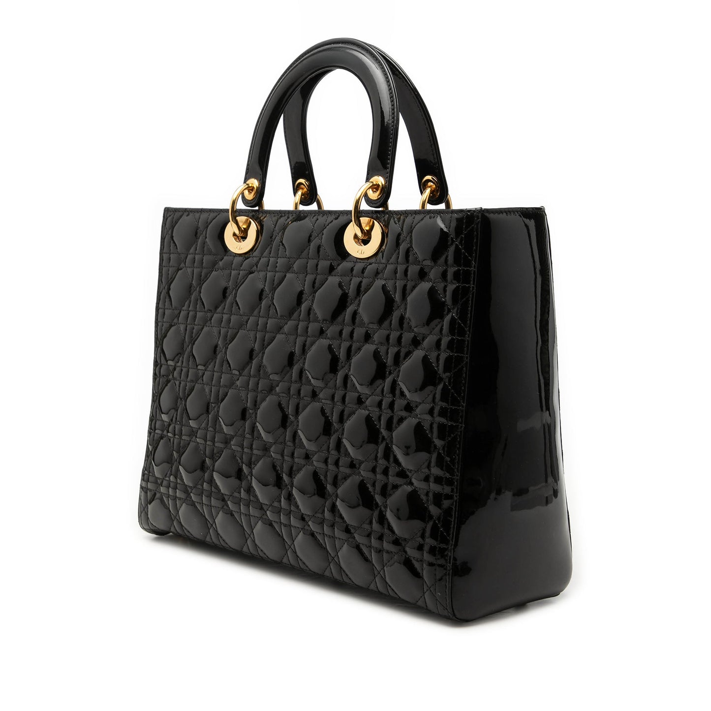 Dior Large Patent Cannage Lady Dior