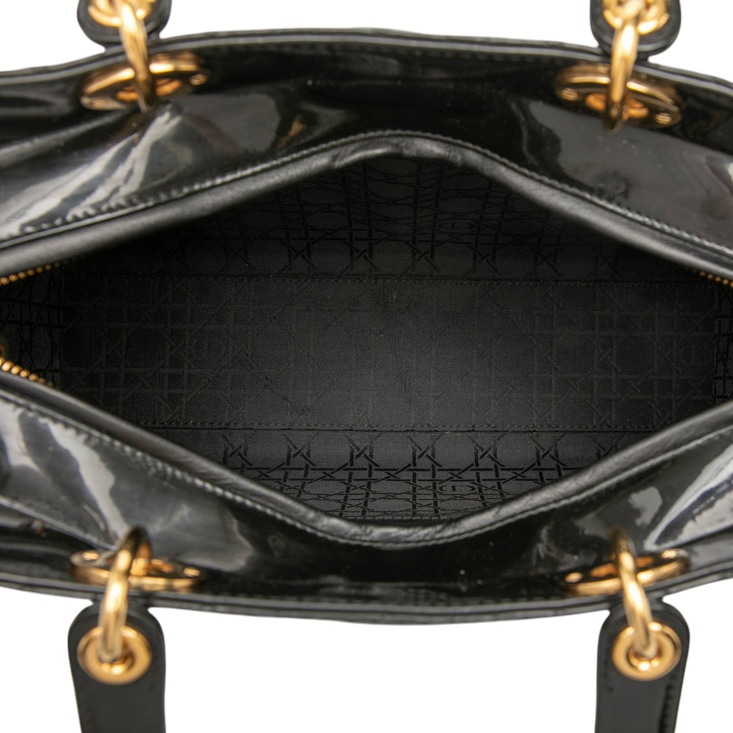 Dior Large Patent Cannage Lady Dior