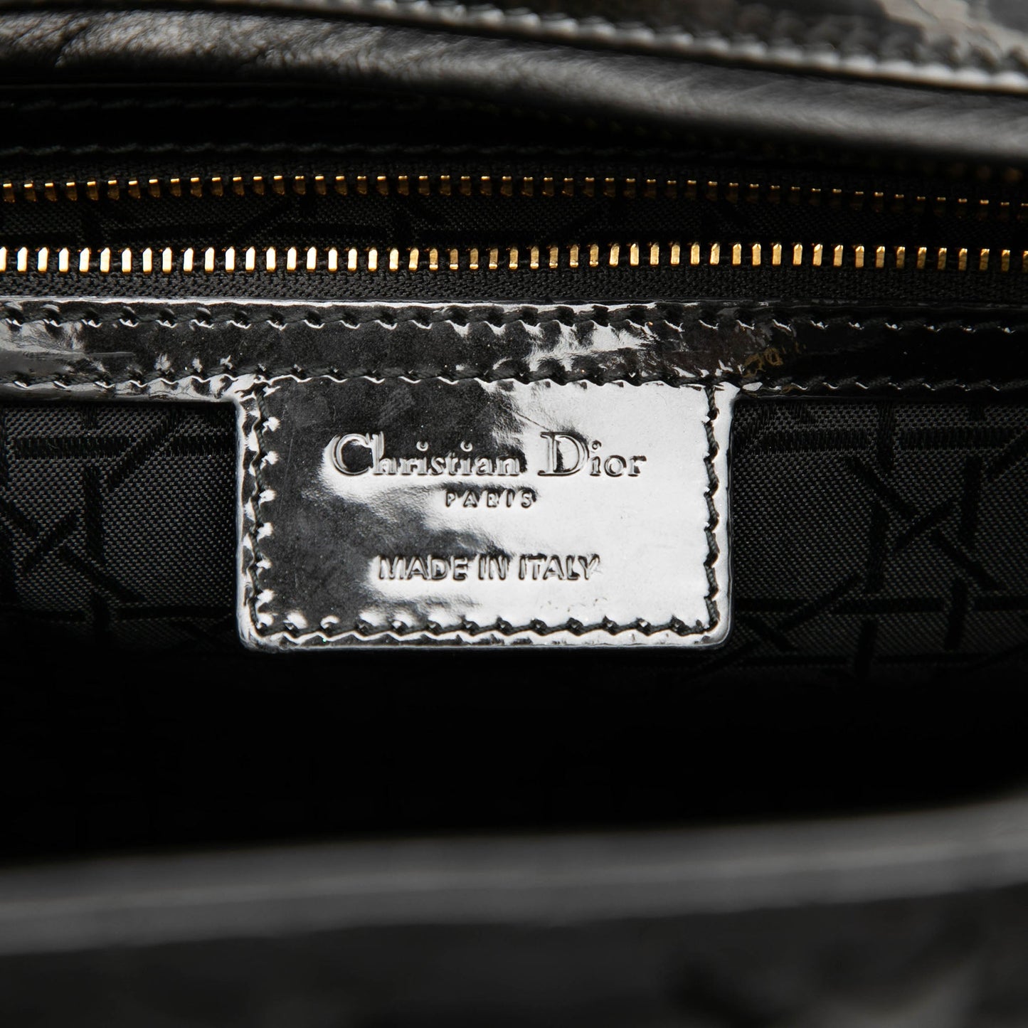 Dior Large Patent Cannage Lady Dior
