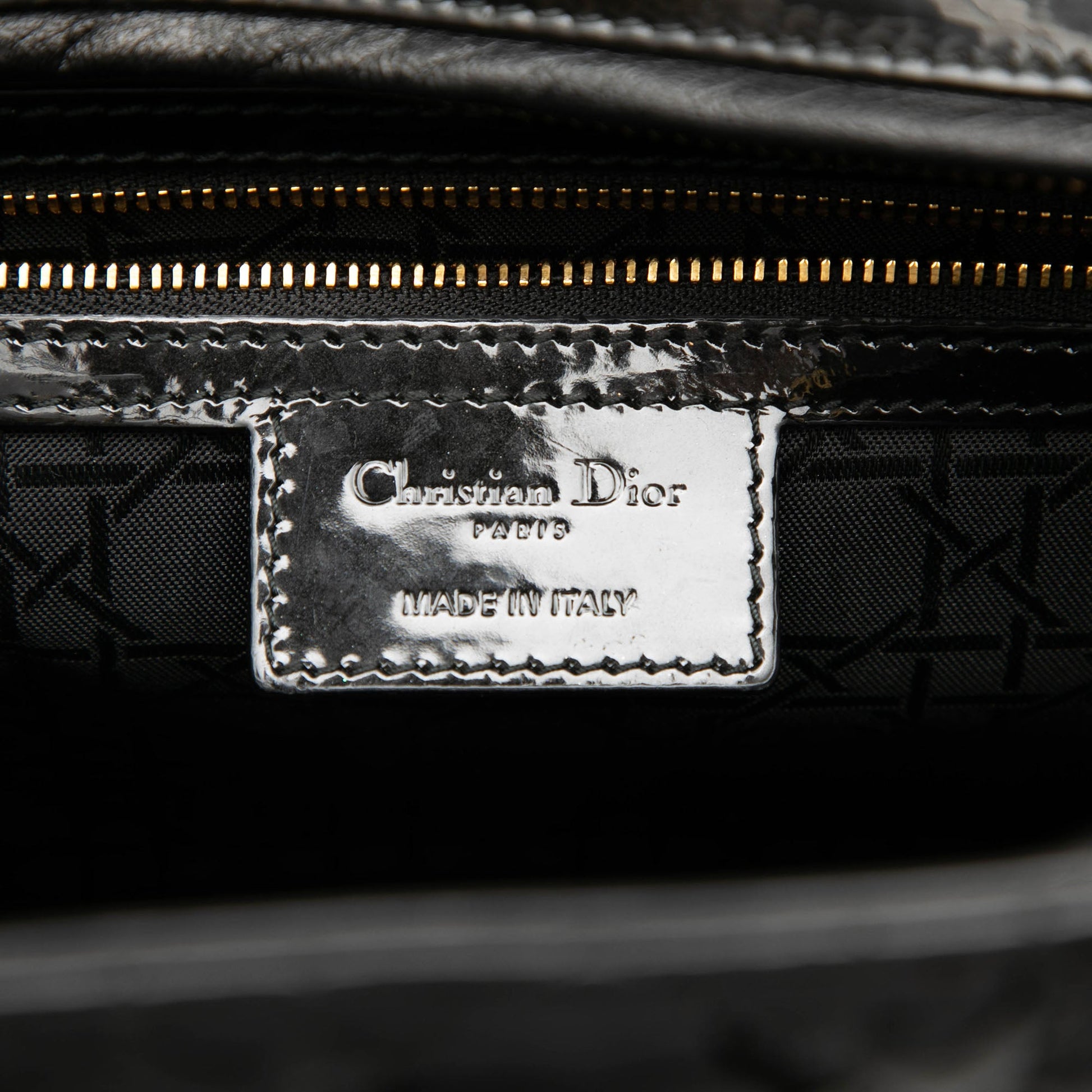 Dior Large Patent Cannage Lady Dior