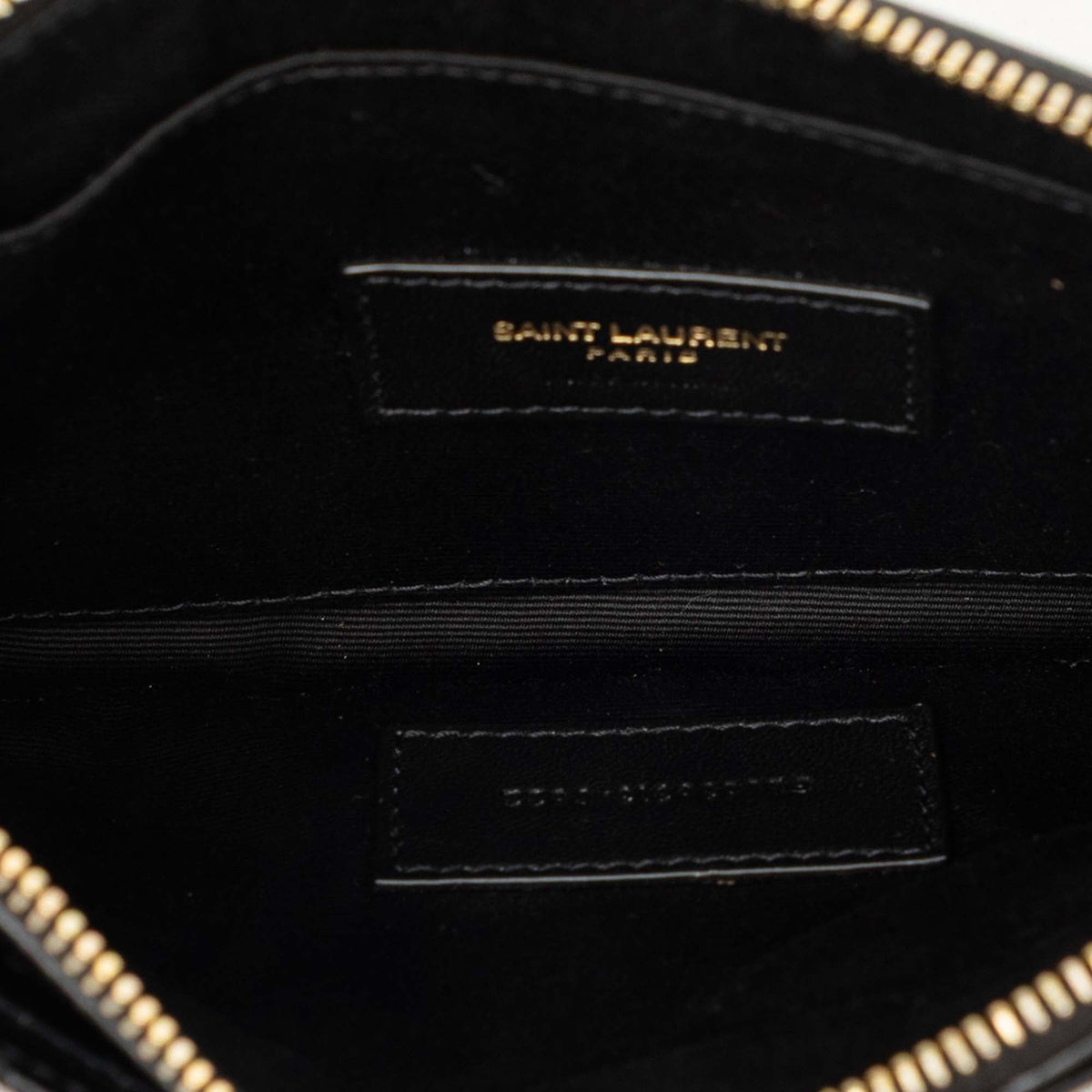 Saint Laurent Large Grain De Poudre Matelasse Cassandre Zip Pouch