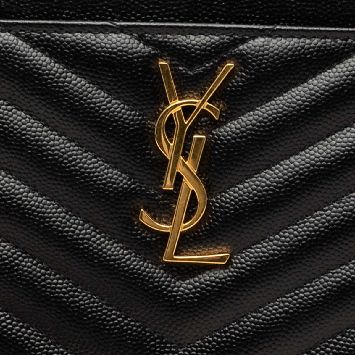 Saint Laurent Large Grain De Poudre Matelasse Cassandre Zip Pouch