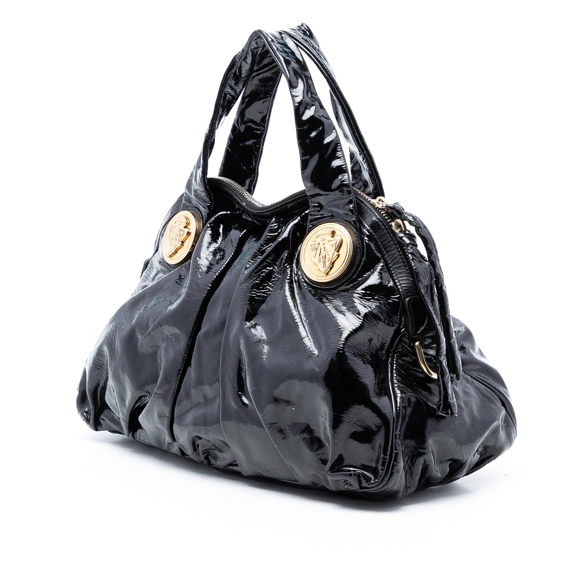 Gucci Large Patent Hysteria Satchel