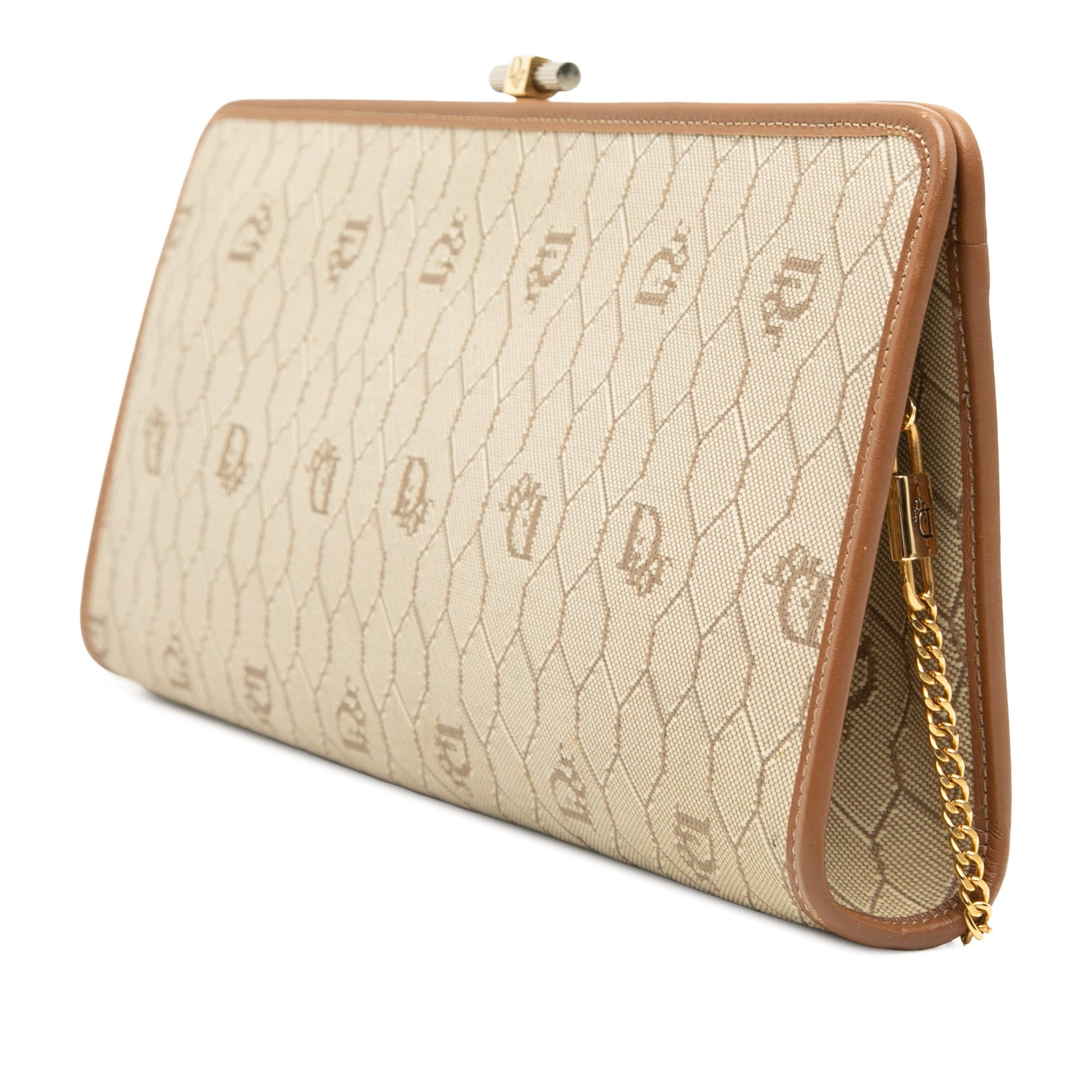 Dior Honeycomb Coated Canvas Chain Crossbody