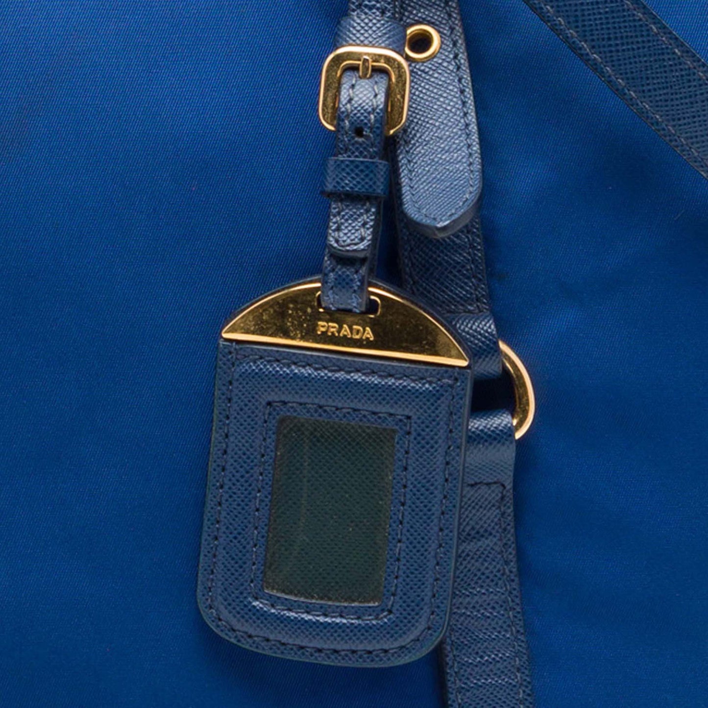 Prada Saffiano Trimmed Tessuto Zip Top Convertible Tote