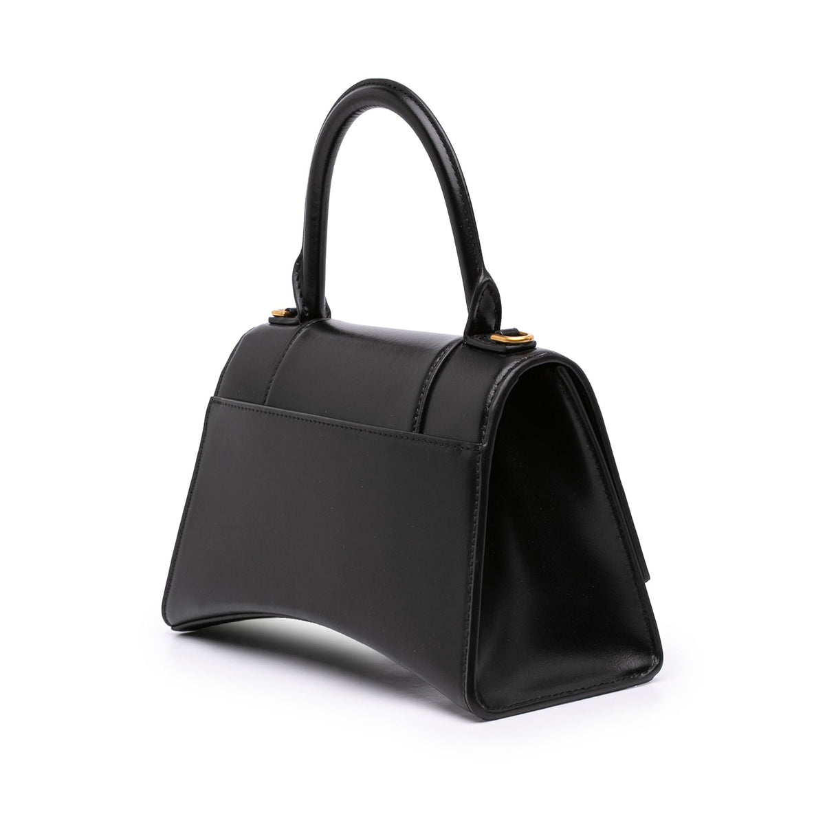 Balenciaga Small Shiny Box Calfskin Hourglass Top Handle Bag