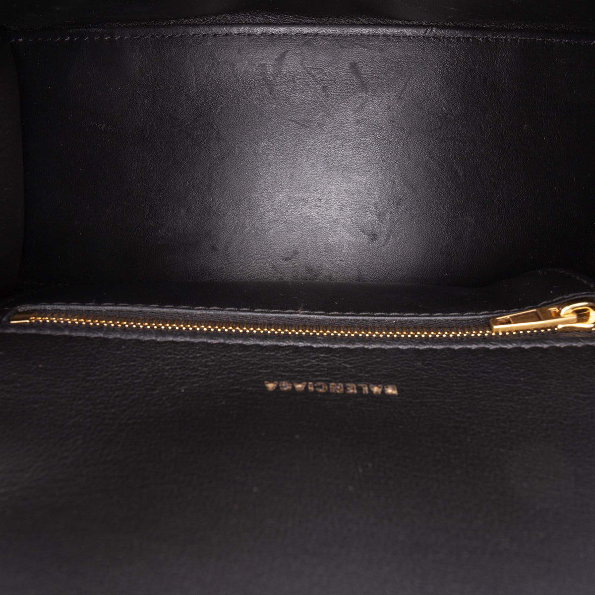 Balenciaga Small Shiny Box Calfskin Hourglass Top Handle Bag