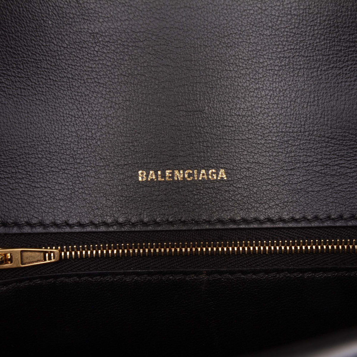 Balenciaga Small Shiny Box Calfskin Hourglass Top Handle Bag