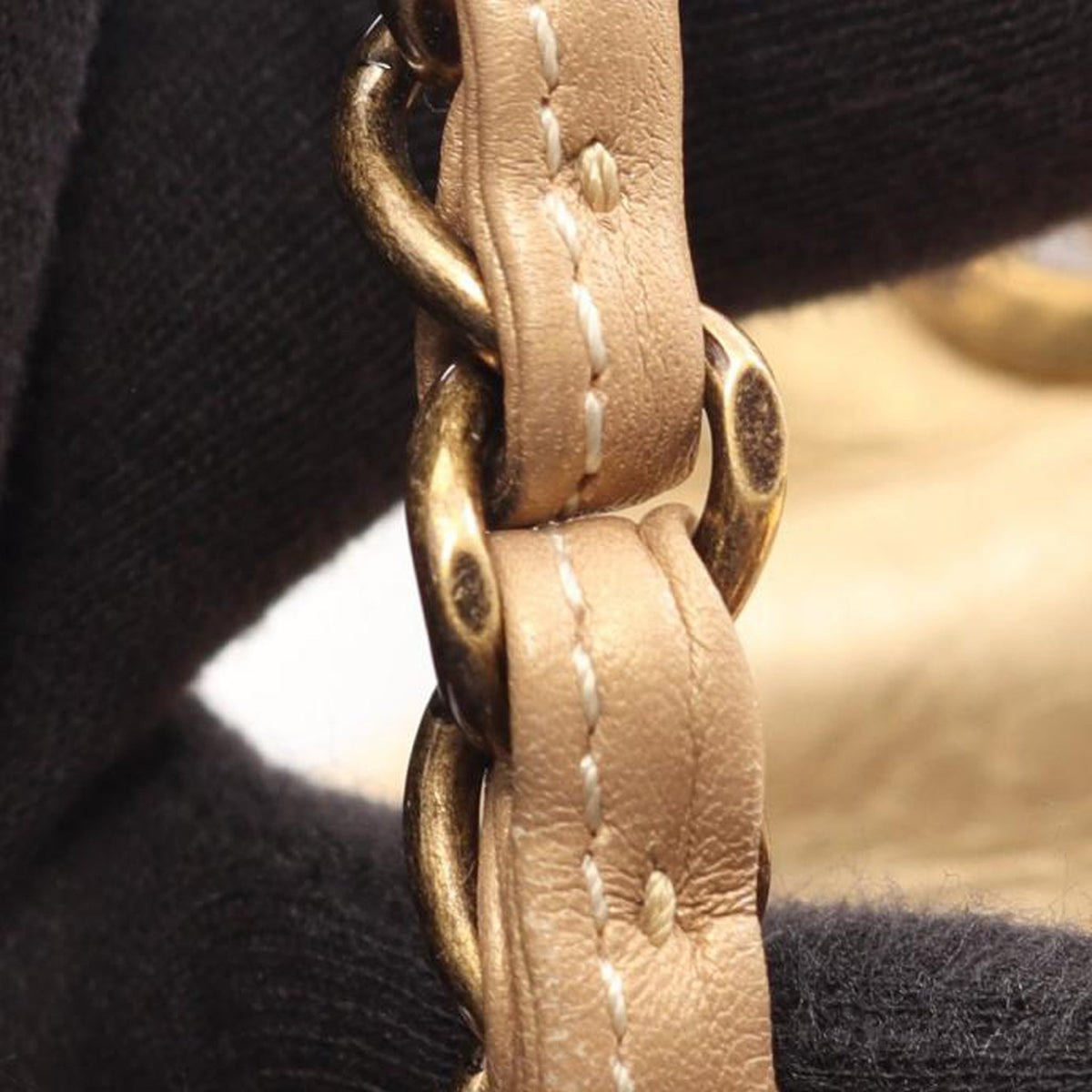 Chanel Medium Quilted Aged Calfskin Pondicherry Flap — Gold