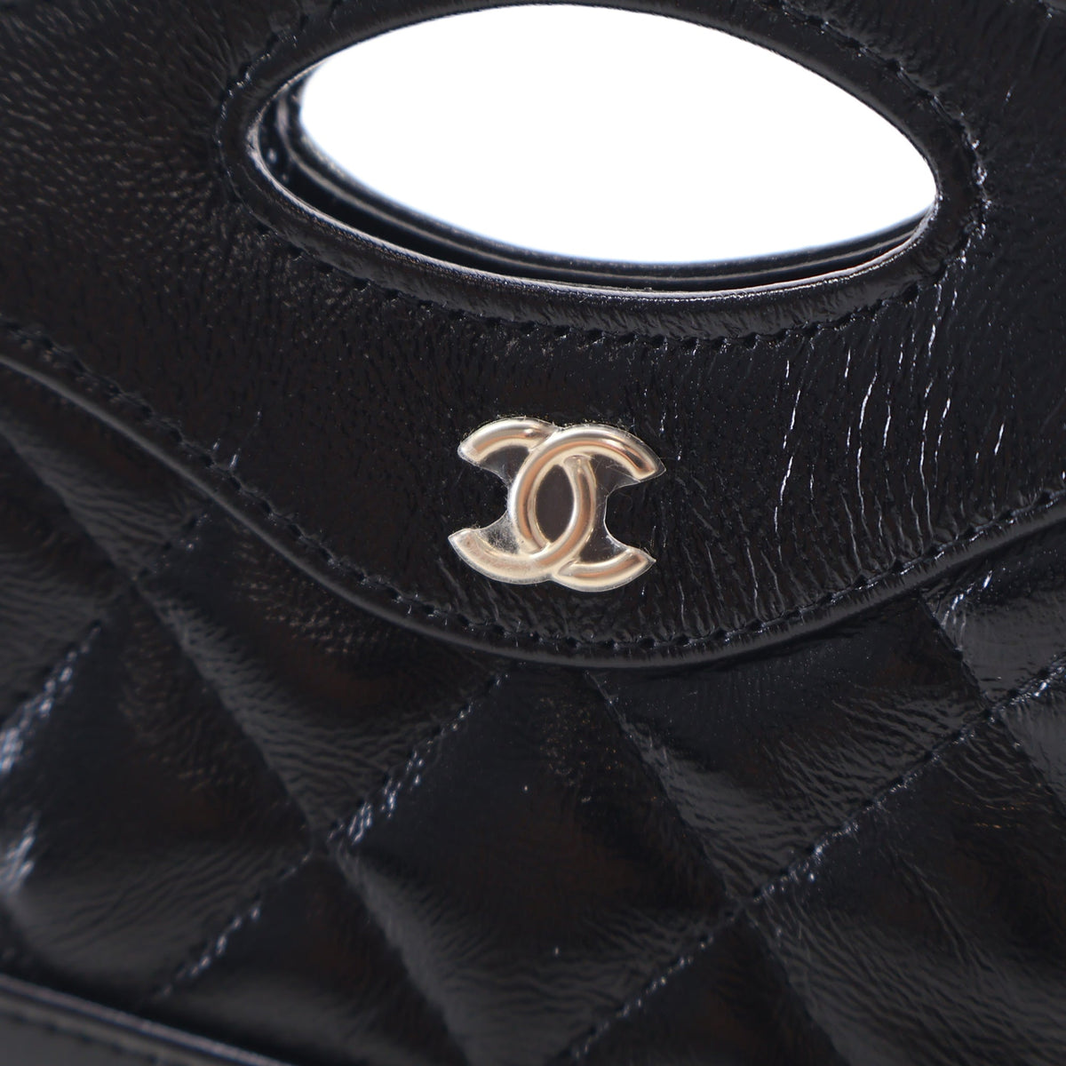 Chanel Micro Shiny Lambskin 31 Clutch with Chain