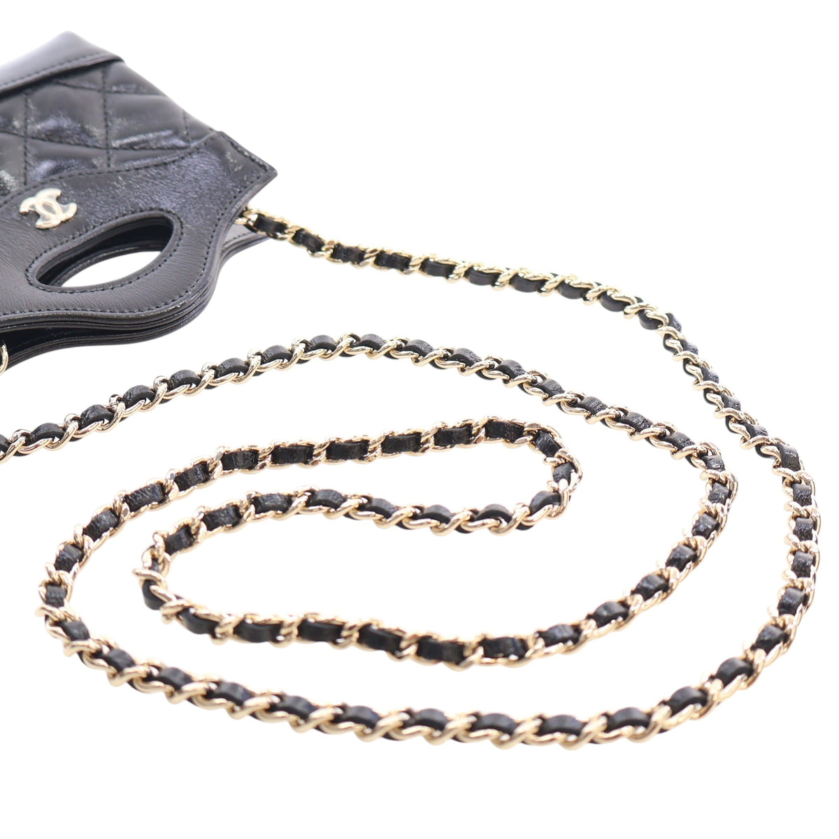 Chanel Micro Shiny Lambskin 31 Clutch with Chain