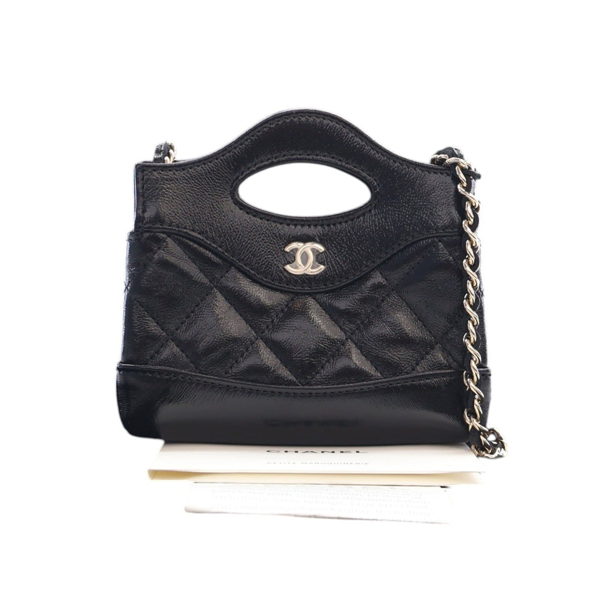 Chanel Micro Shiny Lambskin 31 Clutch with Chain