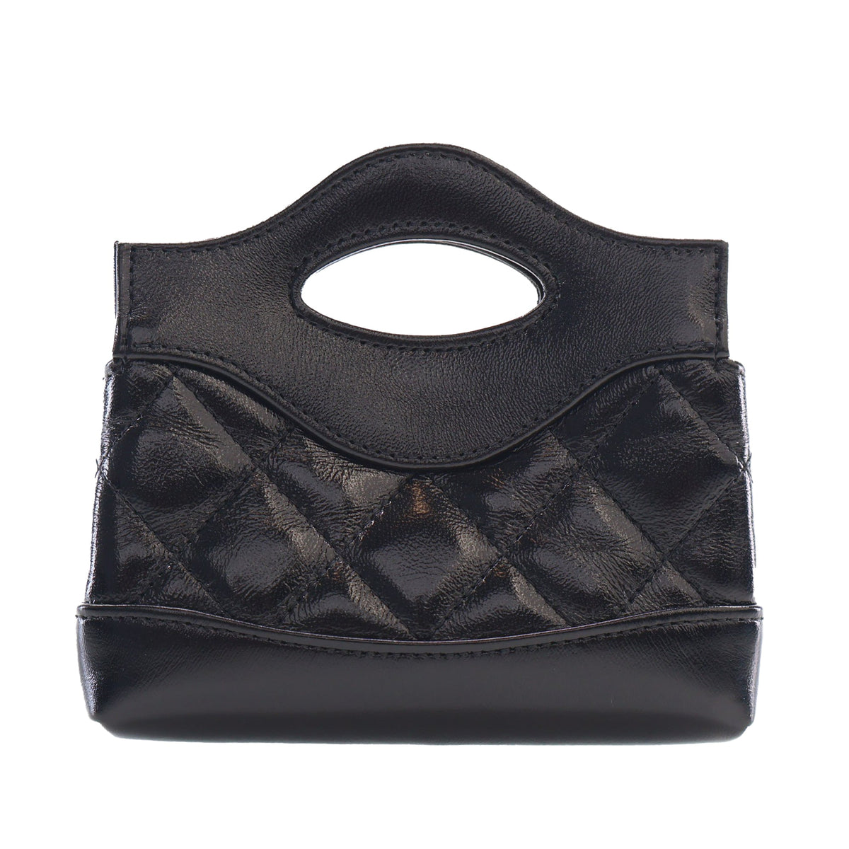 Chanel Micro Shiny Lambskin 31 Clutch with Chain