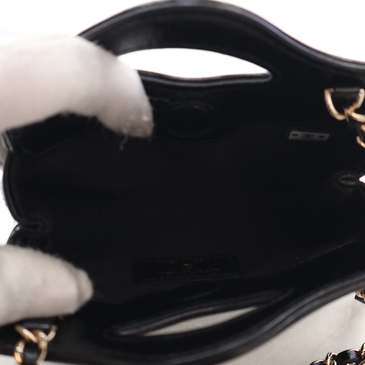 Chanel Micro Shiny Lambskin 31 Clutch with Chain