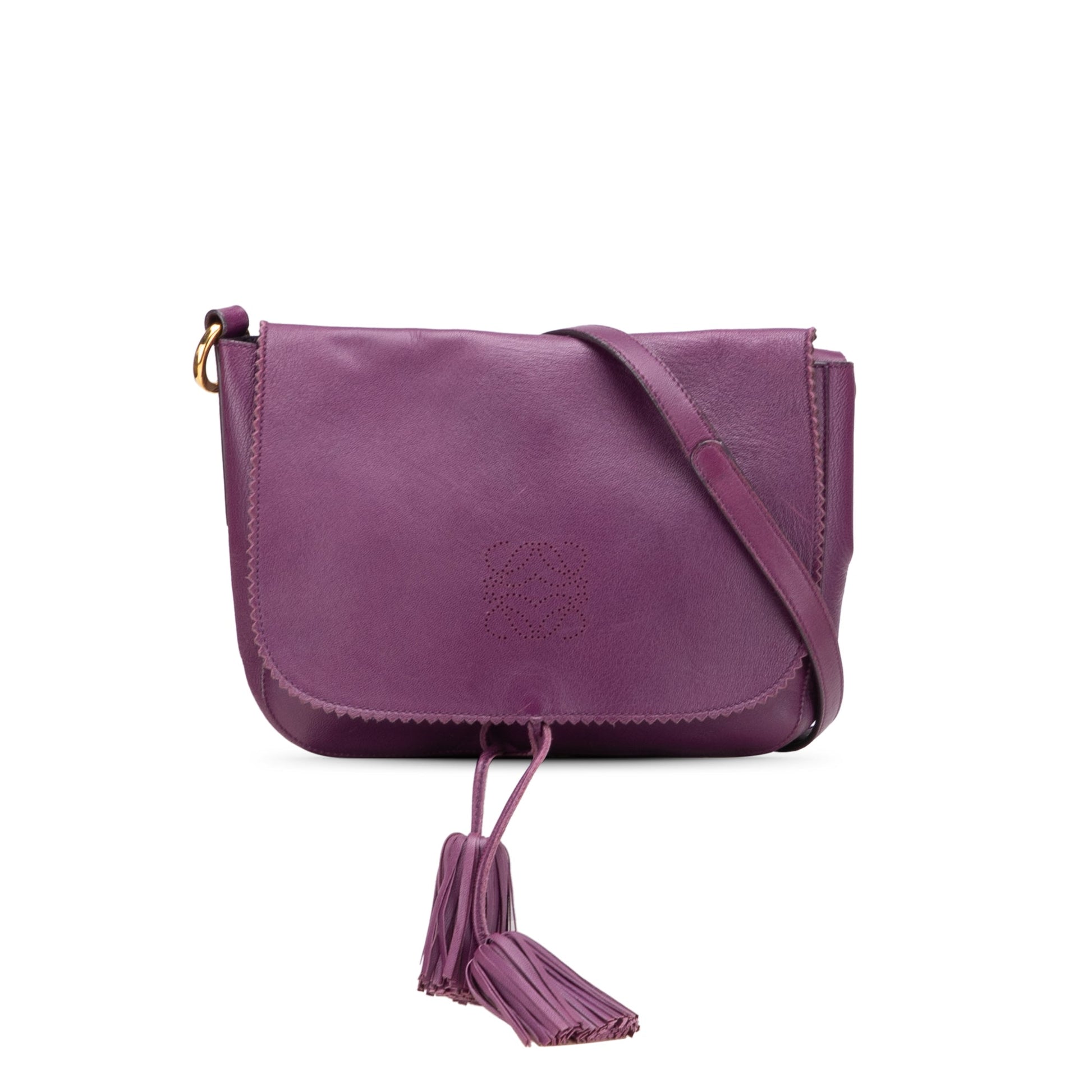 LOEWE Nappa Anagram Tassel Crossbody