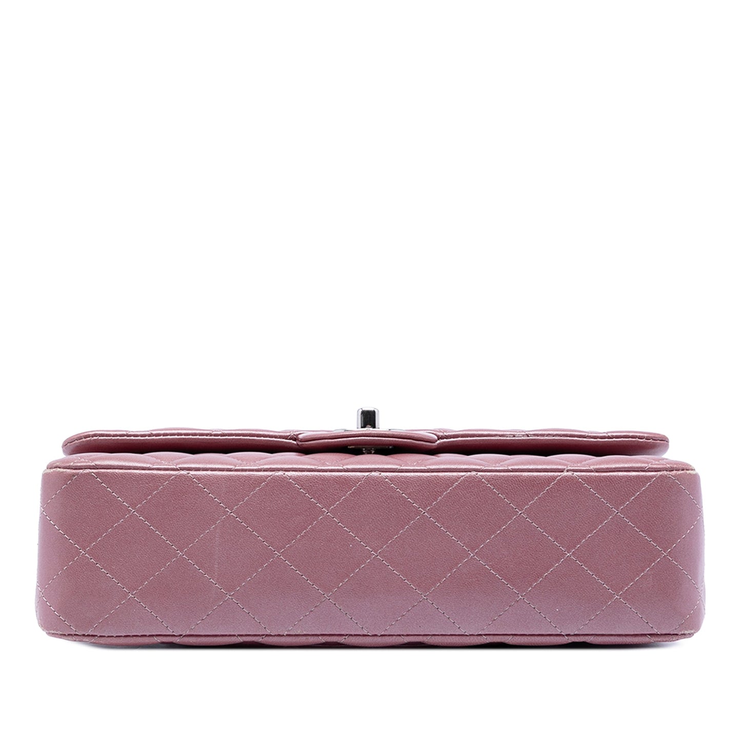 Medium Metallic Classic Lambskin Double Flap