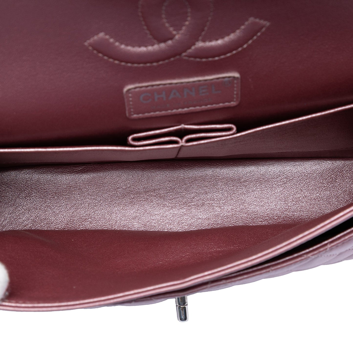 Medium Metallic Classic Lambskin Double Flap