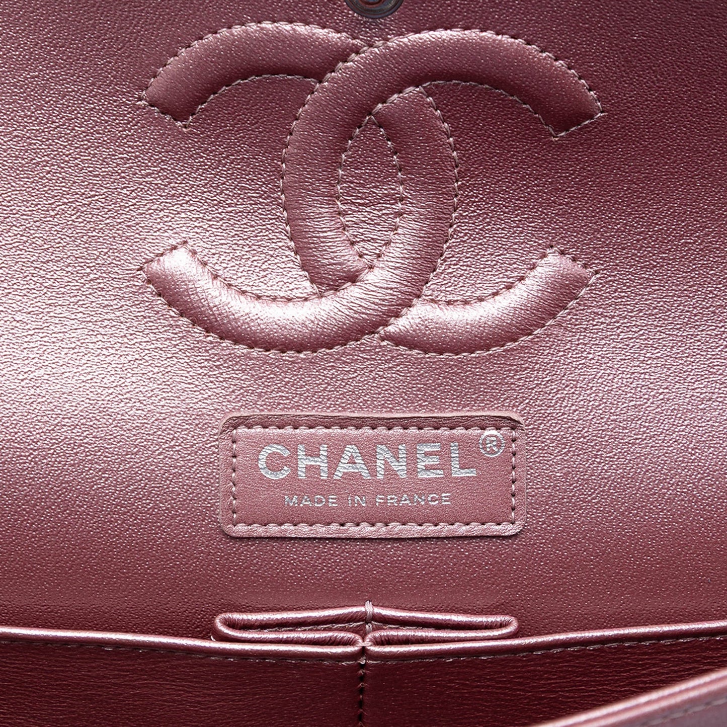 Medium Metallic Classic Lambskin Double Flap