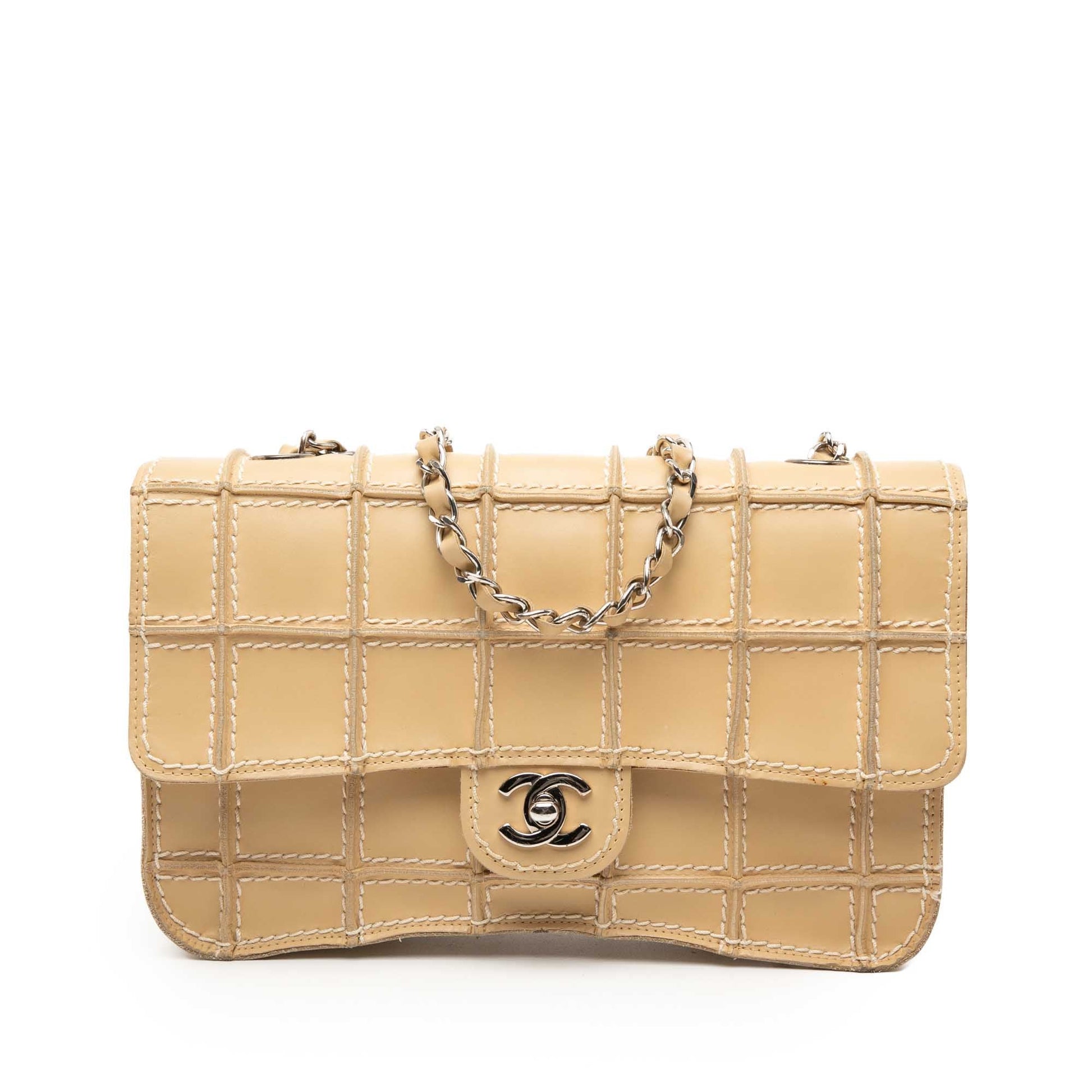 Chanel Medium Reverse Stitch Calfskin Single Flap
