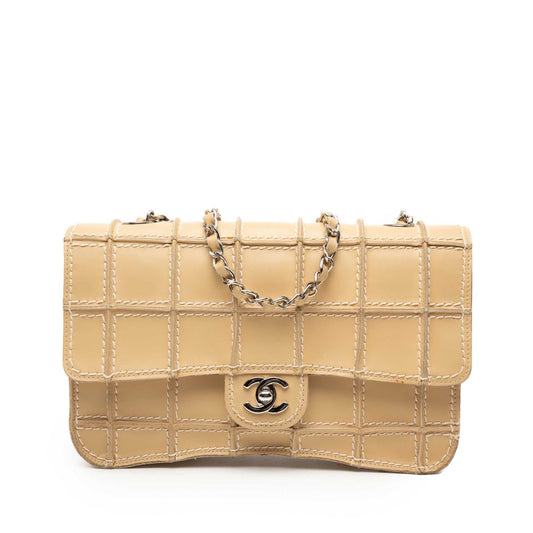 Chanel Medium Reverse Stitch Calfskin Single Flap