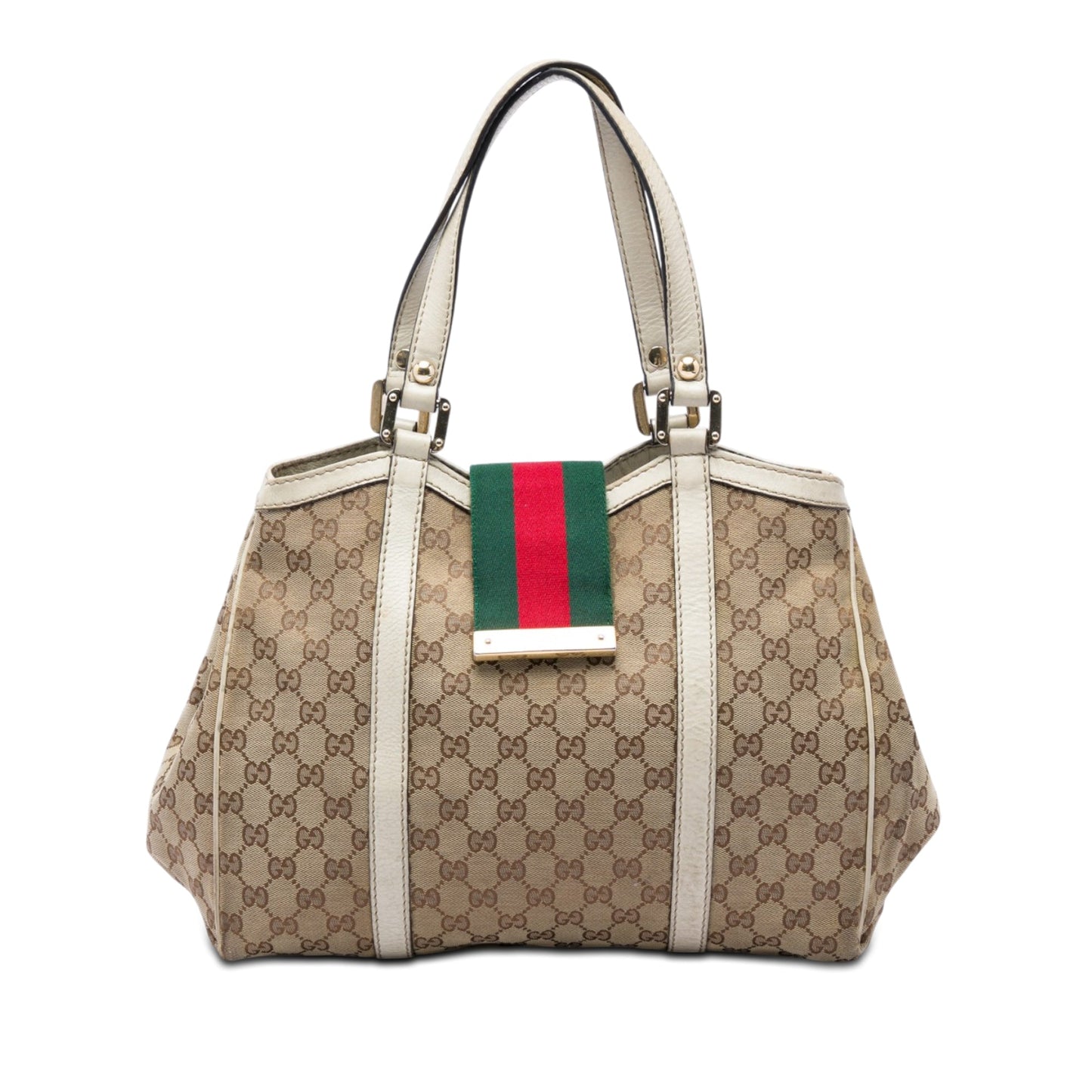 Gucci GG Canvas Web New Ladies Tote