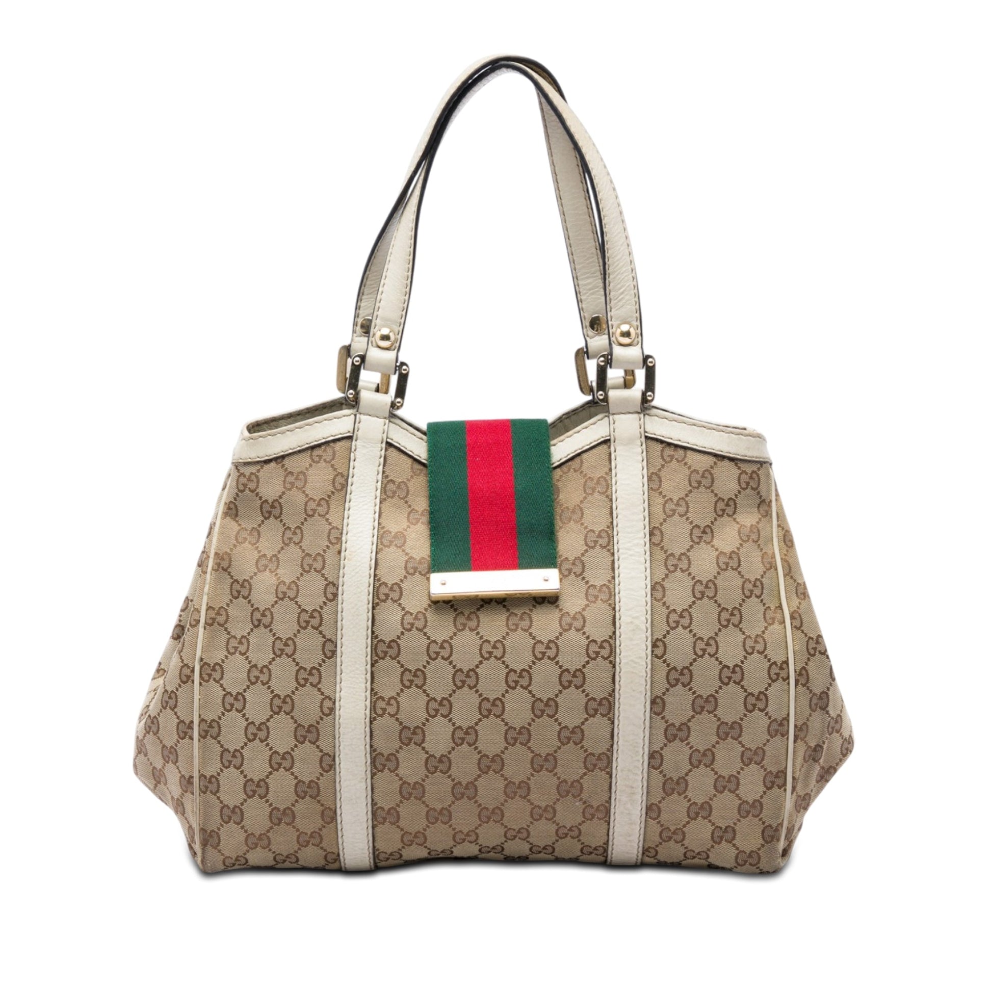 Gucci GG Canvas Web New Ladies Tote