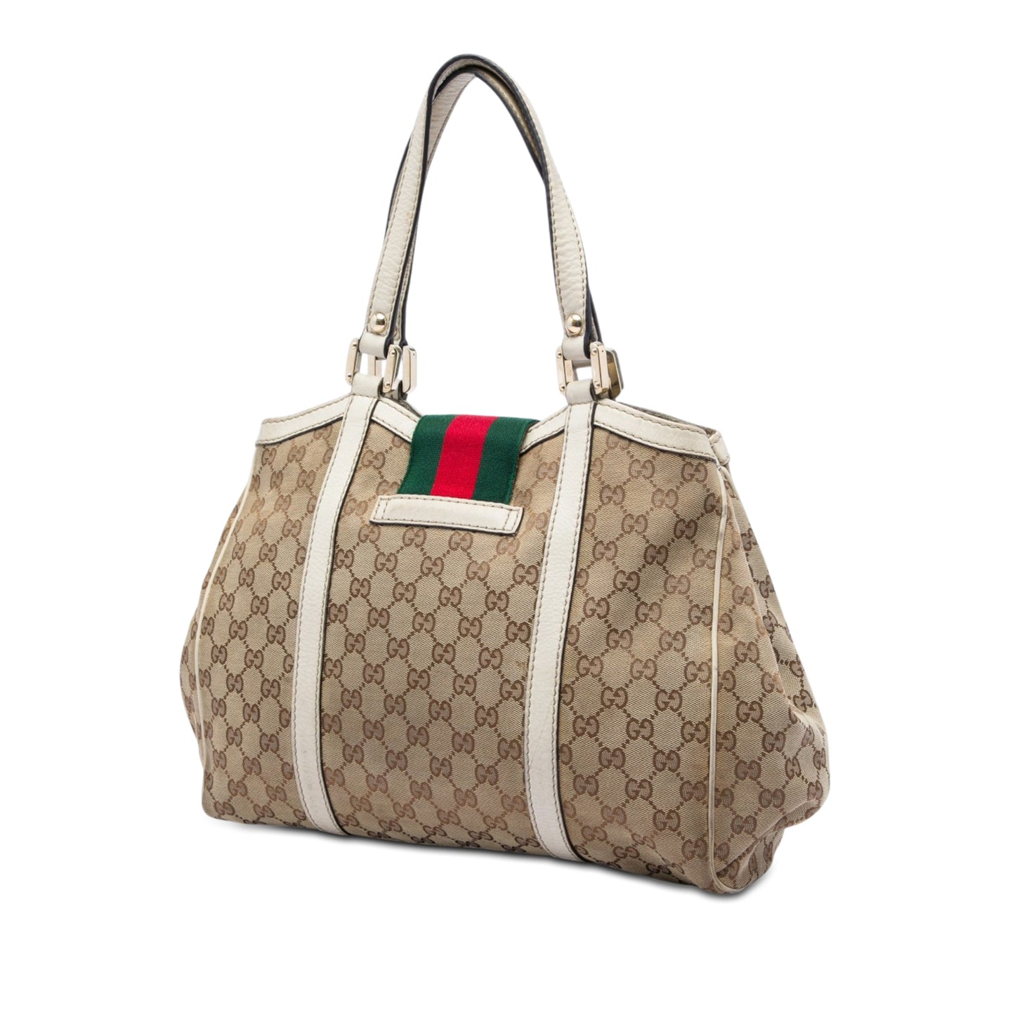 Gucci GG Canvas Web New Ladies Tote