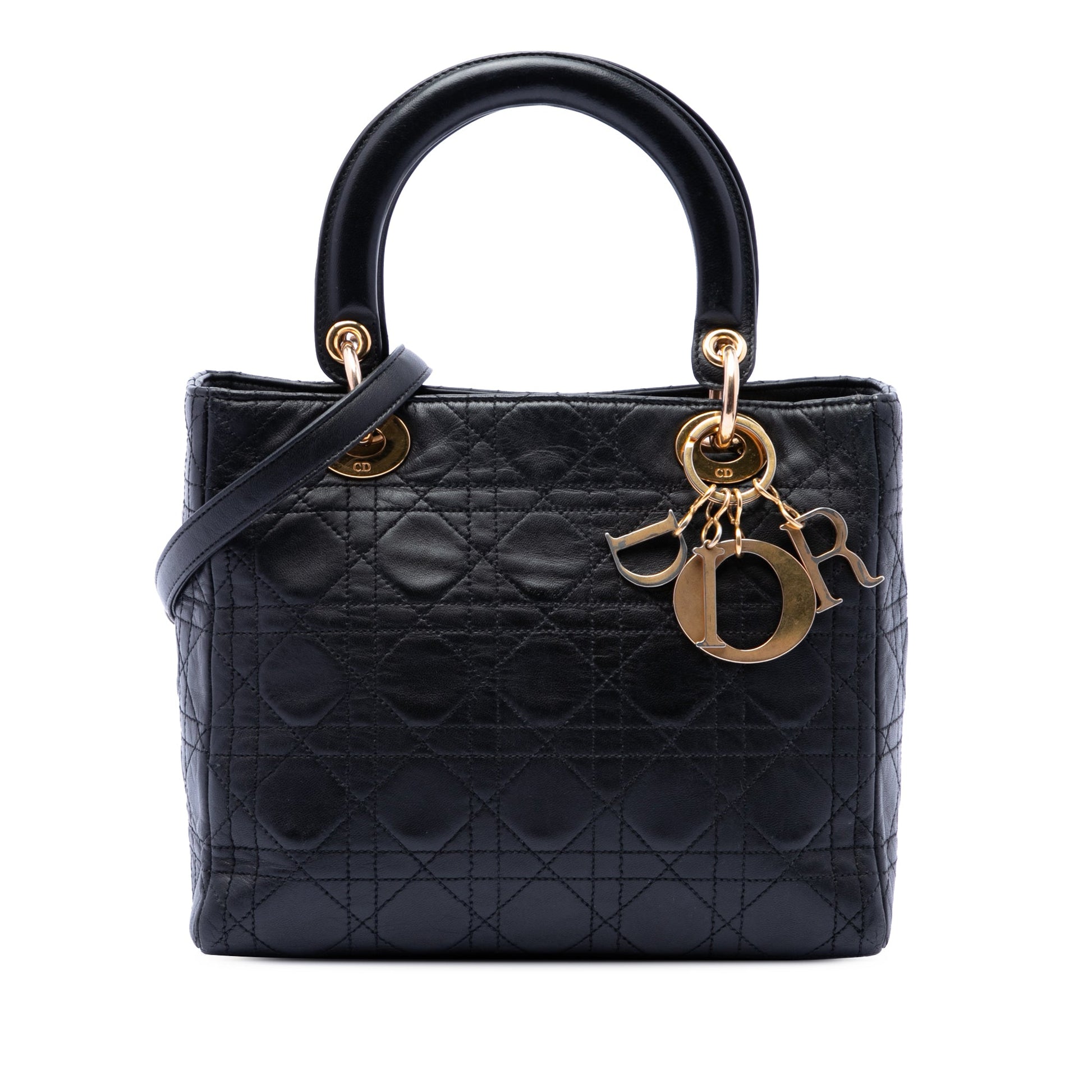 Dior Medium Lambskin Cannage Lady Dior