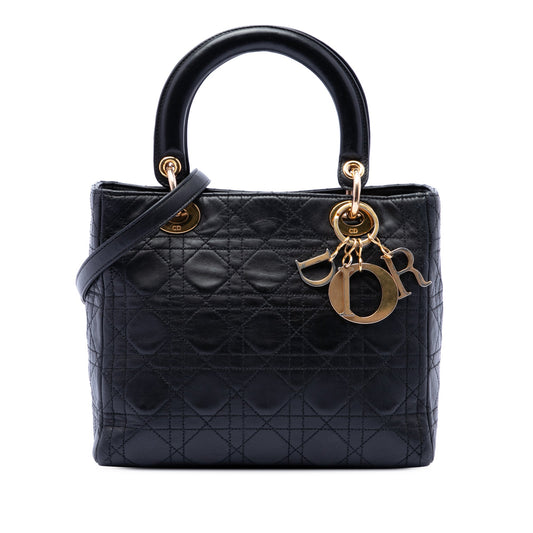 Dior Medium Lambskin Cannage Lady Dior