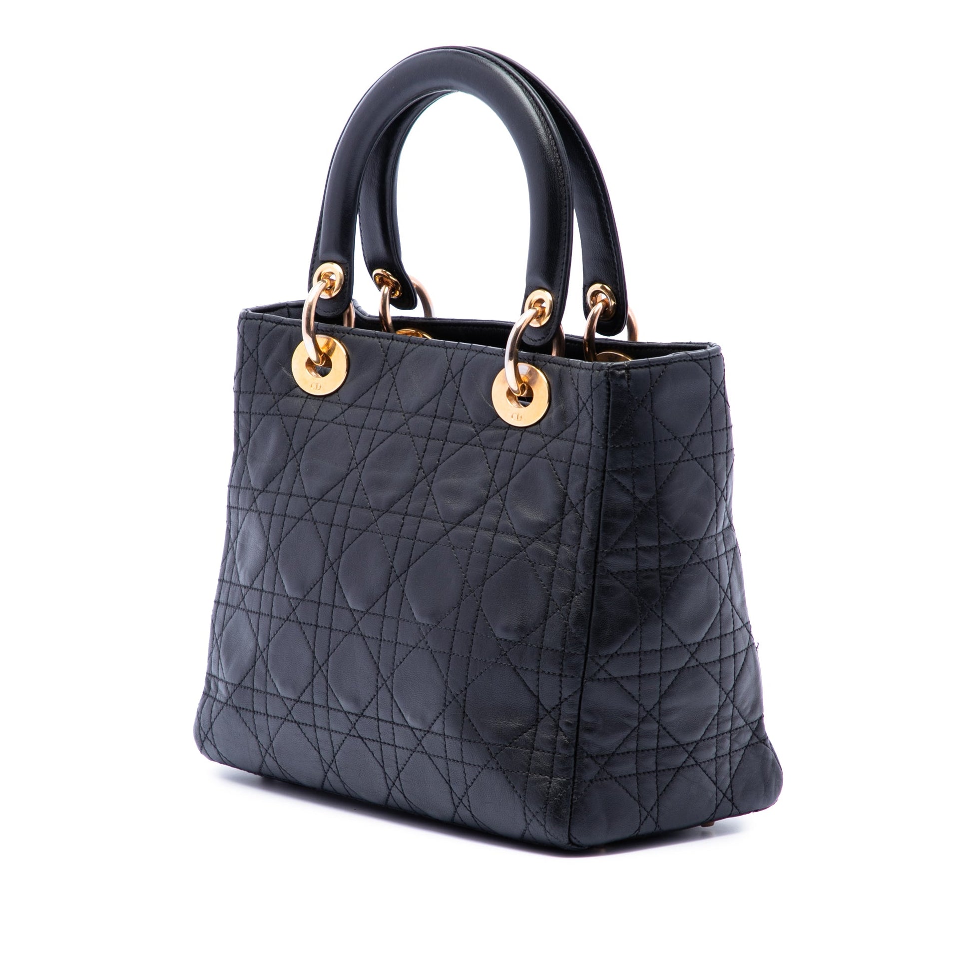 Dior Medium Lambskin Cannage Lady Dior