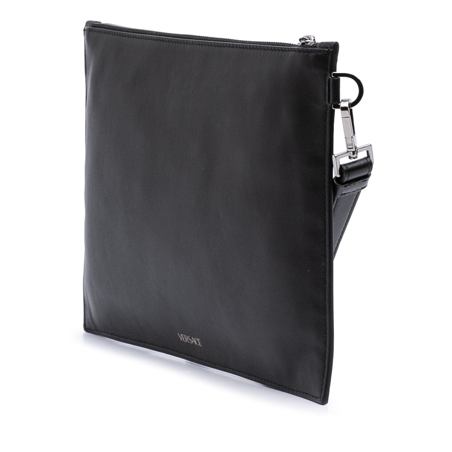Versace Crystal Embellished Leather Clutch