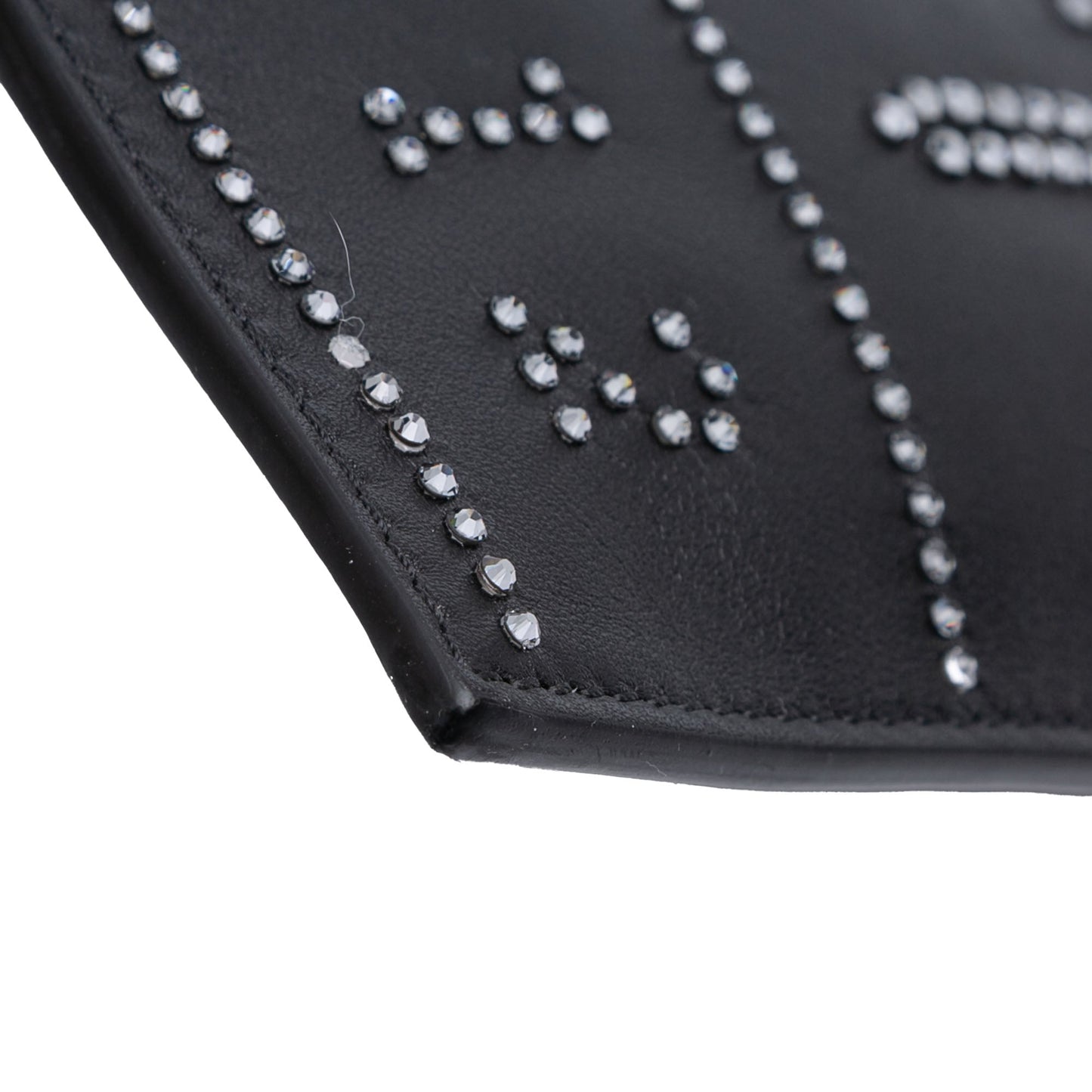 Versace Crystal Embellished Leather Clutch