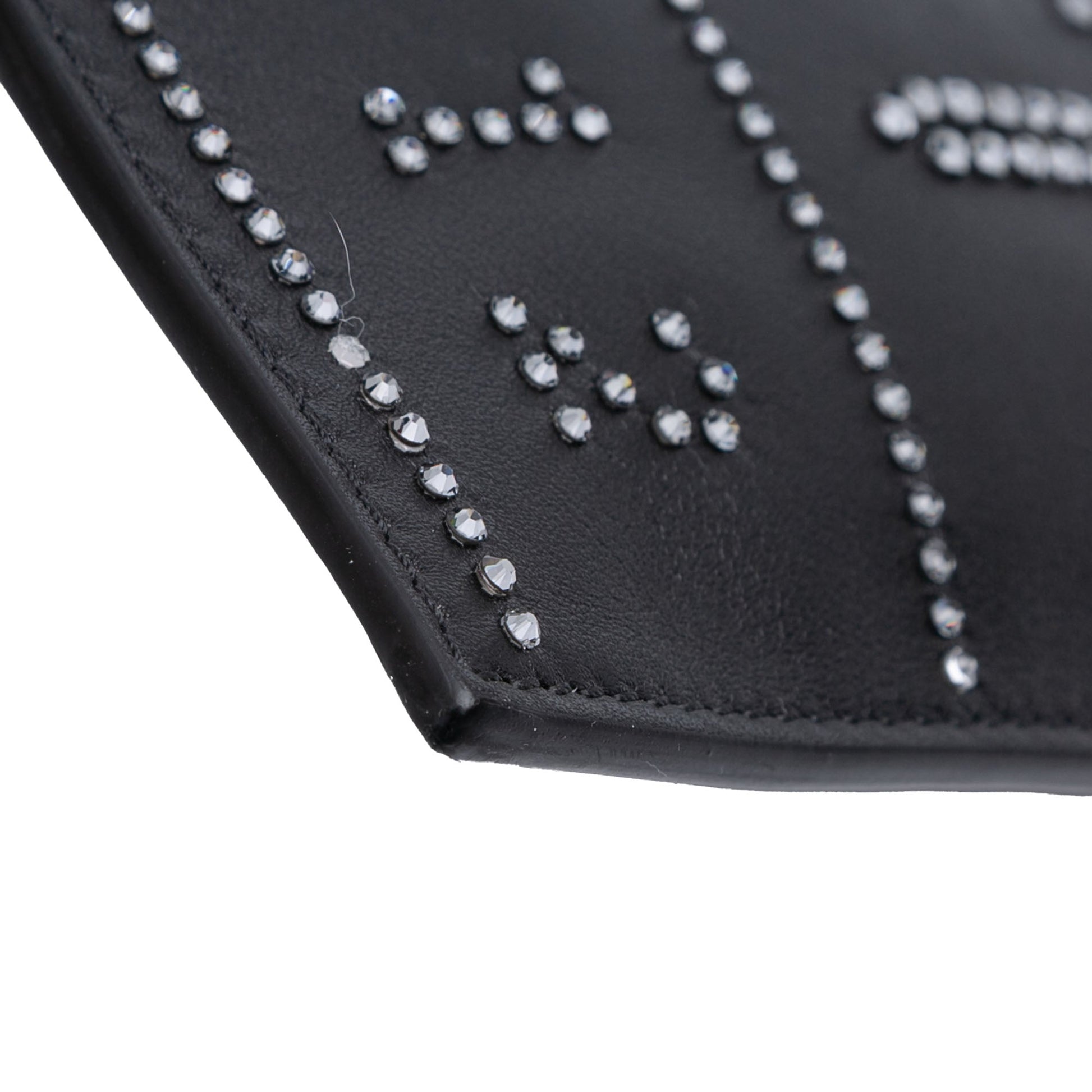 Versace Crystal Embellished Leather Clutch