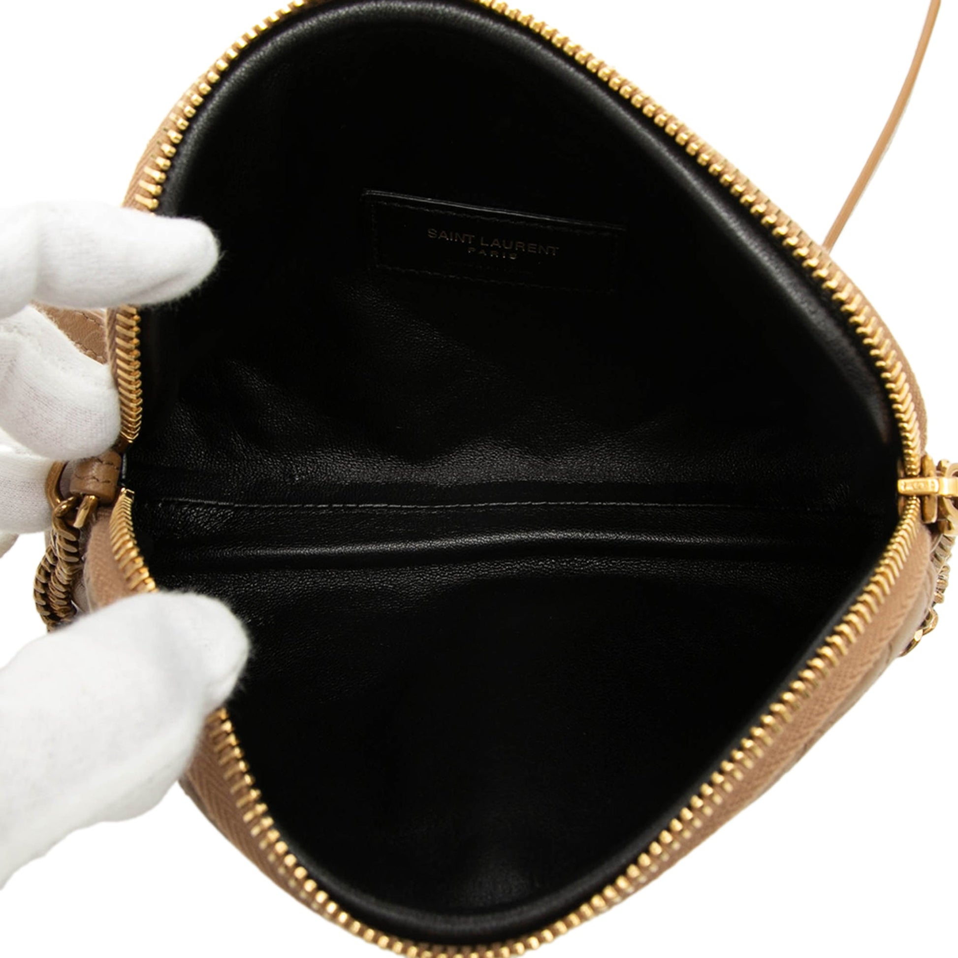 Mini Quilted Lambskin Gaby Zippered Pouch