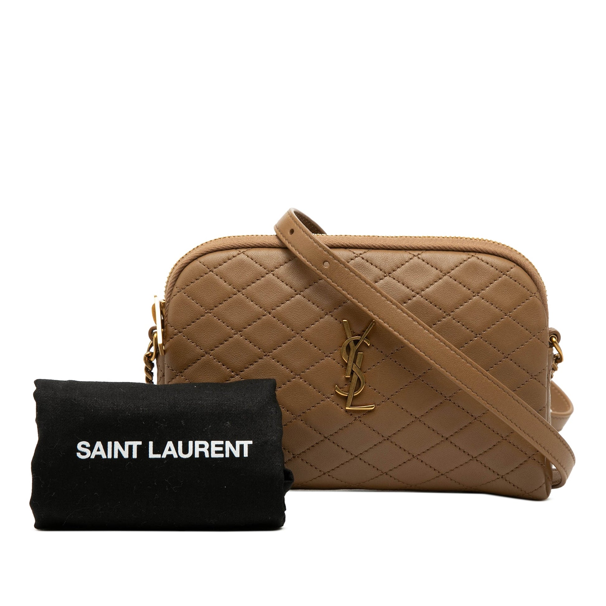 Mini Quilted Lambskin Gaby Zippered Pouch
