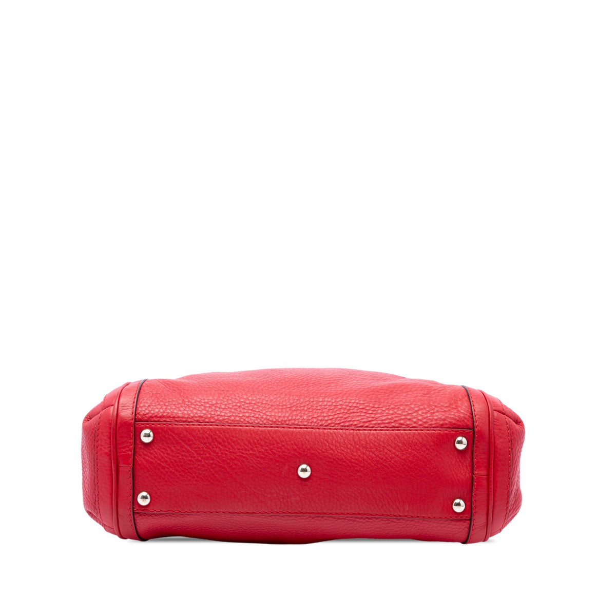 Gucci Pebbled Calfskin Bella Satchel — Red
