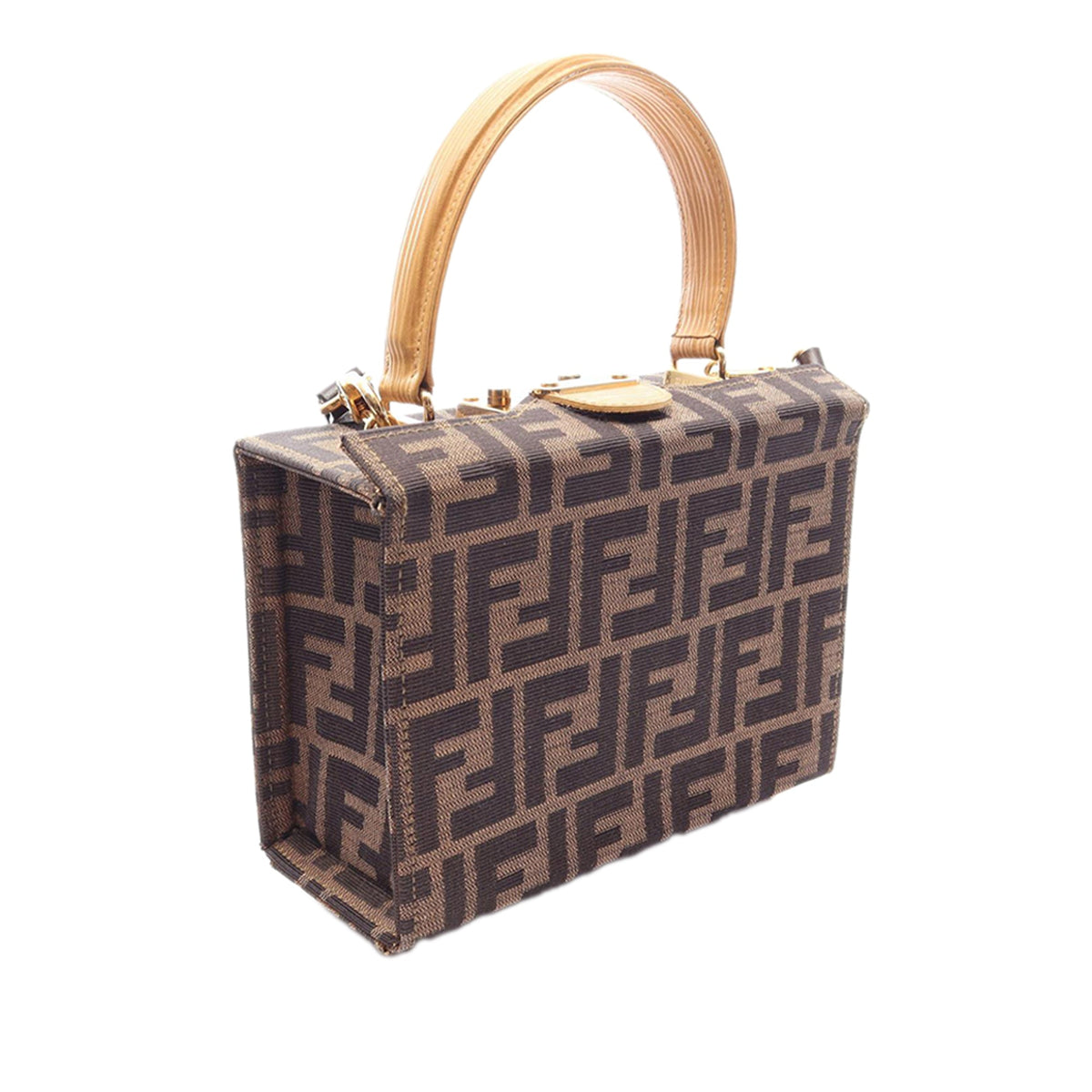 Fendi Zucca Canvas Satchel — Brown