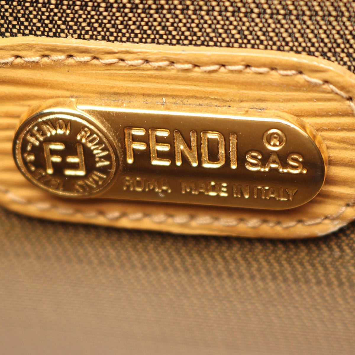 Fendi Zucca Canvas Satchel — Brown
