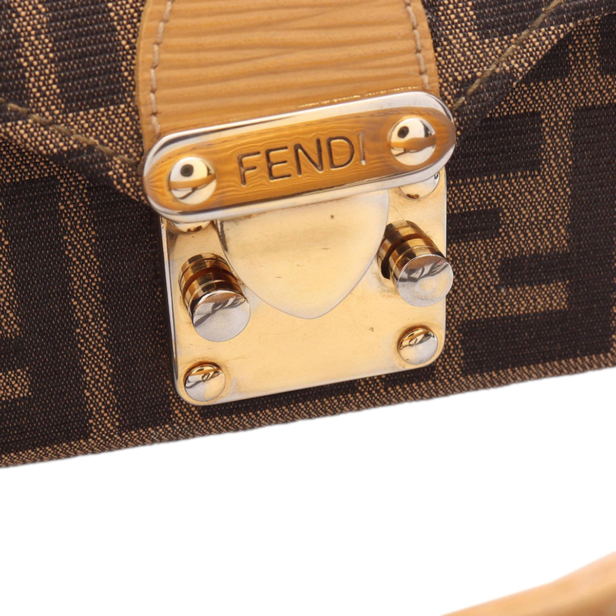 Fendi Zucca Canvas Satchel — Brown