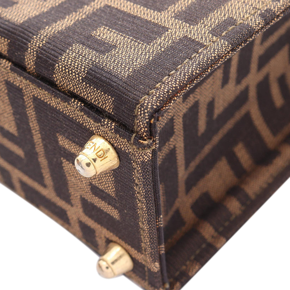Fendi Zucca Canvas Satchel — Brown