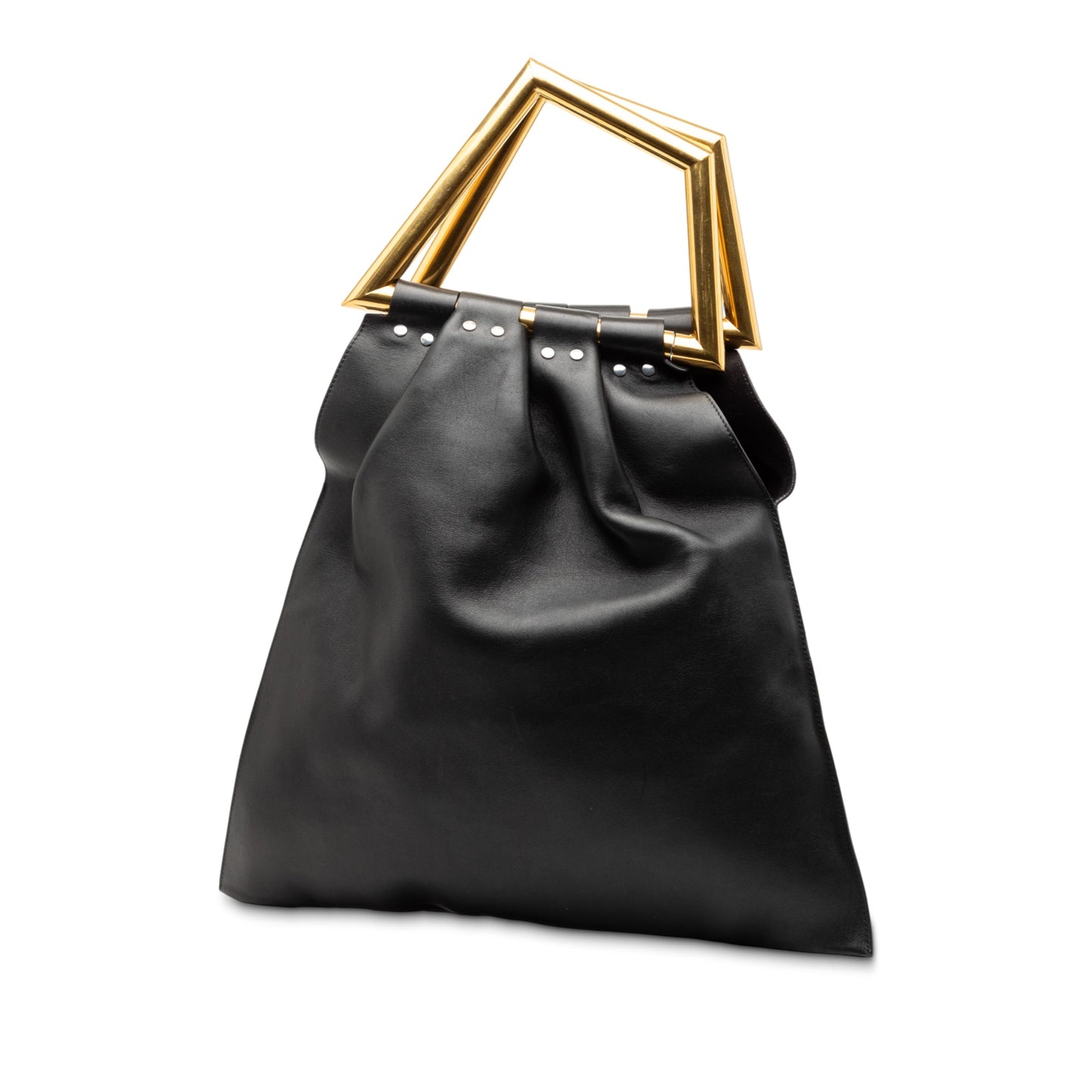 Celine Leather Open Triangle Sac Handbag
