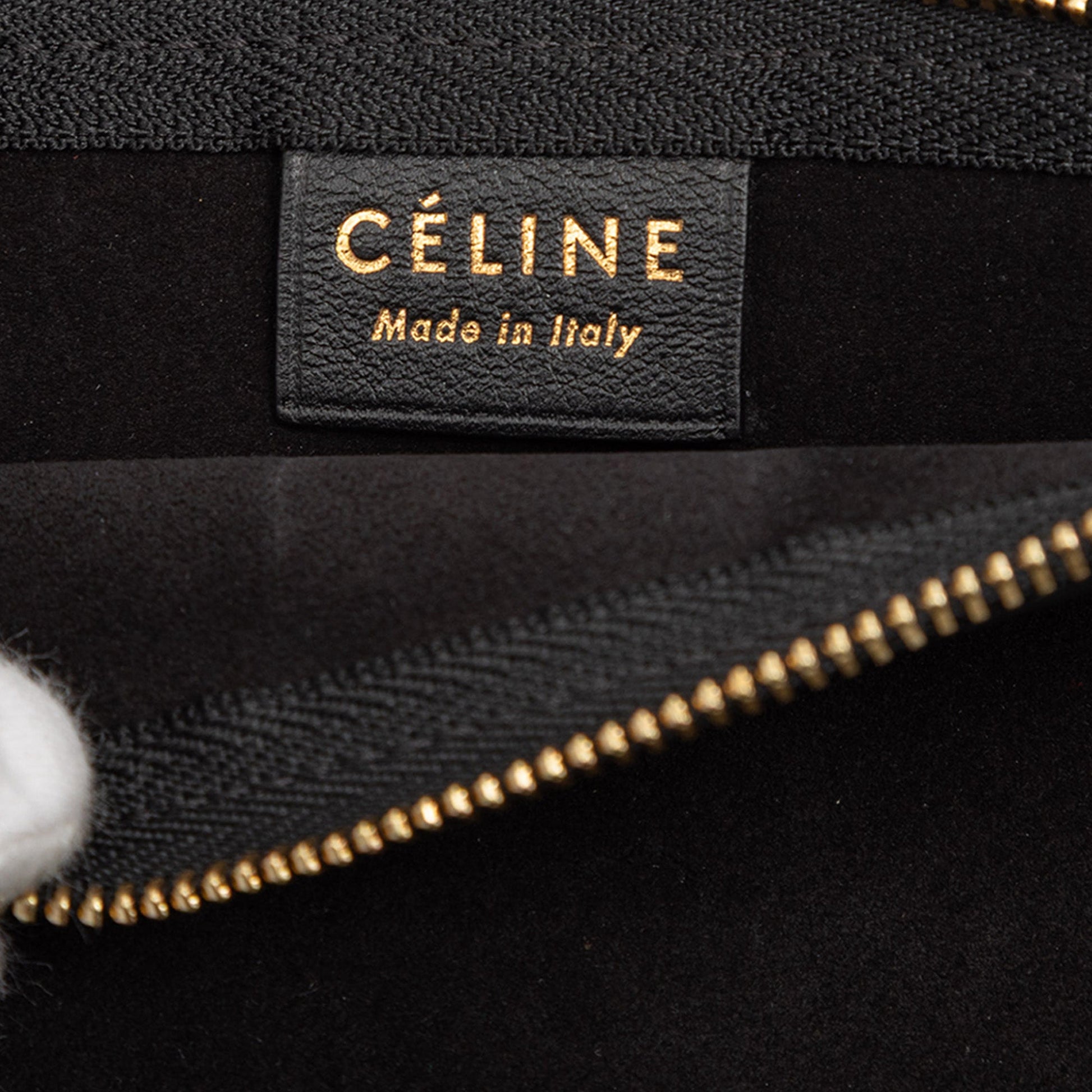 Celine Leather Open Triangle Sac Handbag